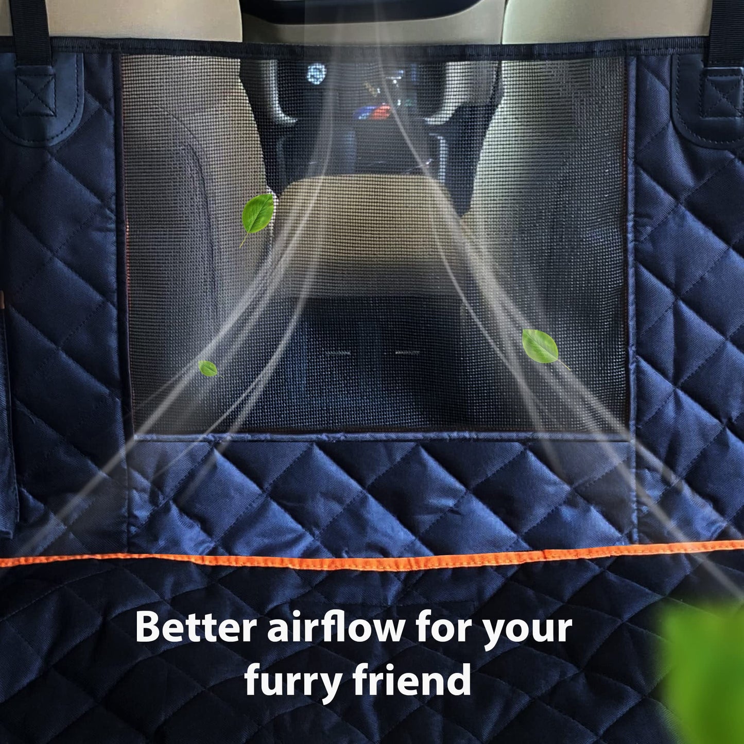 Dog Car Seat Cover, Large Back Pet Car Seat Protectors with Mesh Viewing Window and Extra Cover for a Quick wash, 2 Seat Belt, Non-Scratch Waterproof Nonslip Dog Hammock for Cars Trucks and SUV