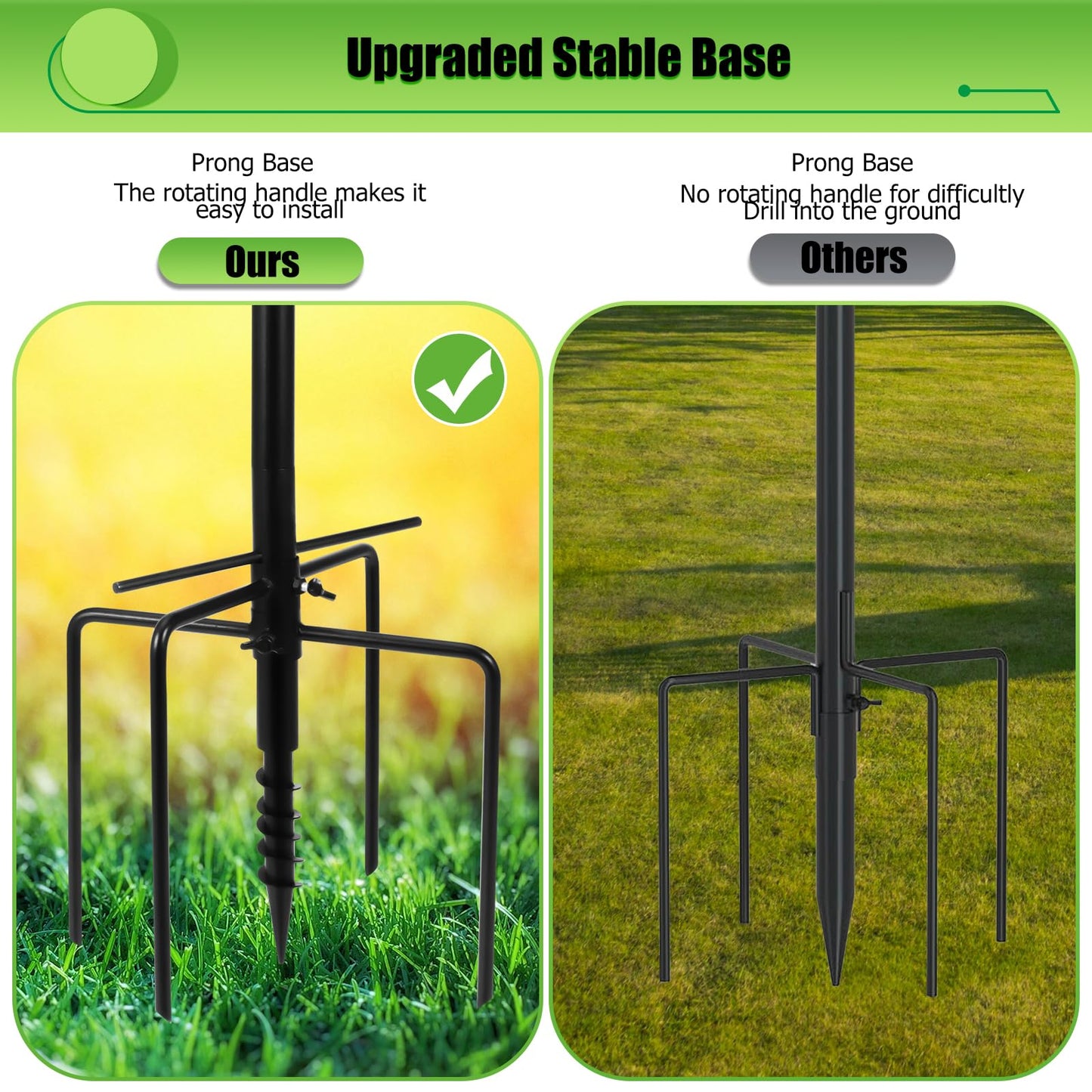 92 Inch Smart Bird Feeders Pole for Outdoor, Heavy Duty Bird House Pole Mount Kit Bird Feeding Station Kit with Squirrel Guard Baffle 4 Hanging Shepherds Hooks for Attracting Wild Birds