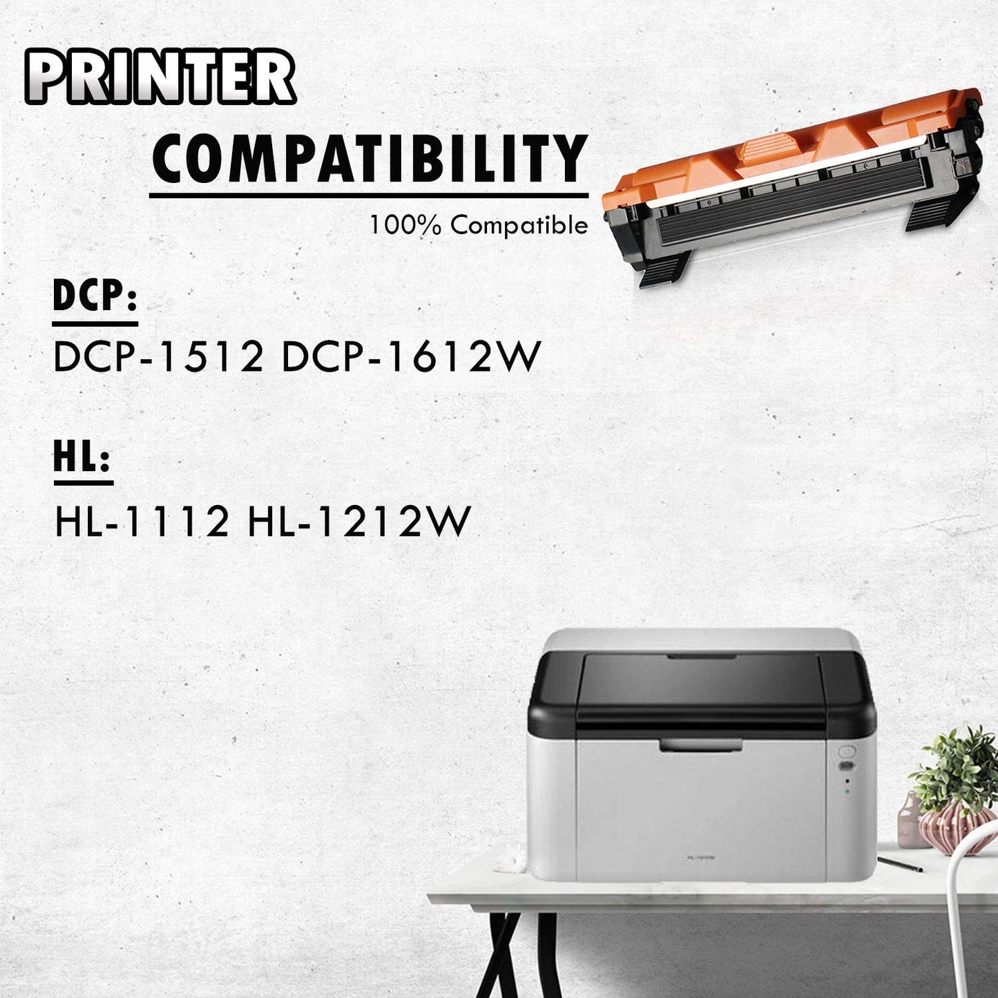 2 Inkfirst Inkfirst Toner Cartridge TN-1030 TN-1060 (TN1030 TN1060) Compatible Remanufactured for Brother TN-1030 TN-1060 Black HL-1112 HL-1212W DCP-1512 DCP-1612W