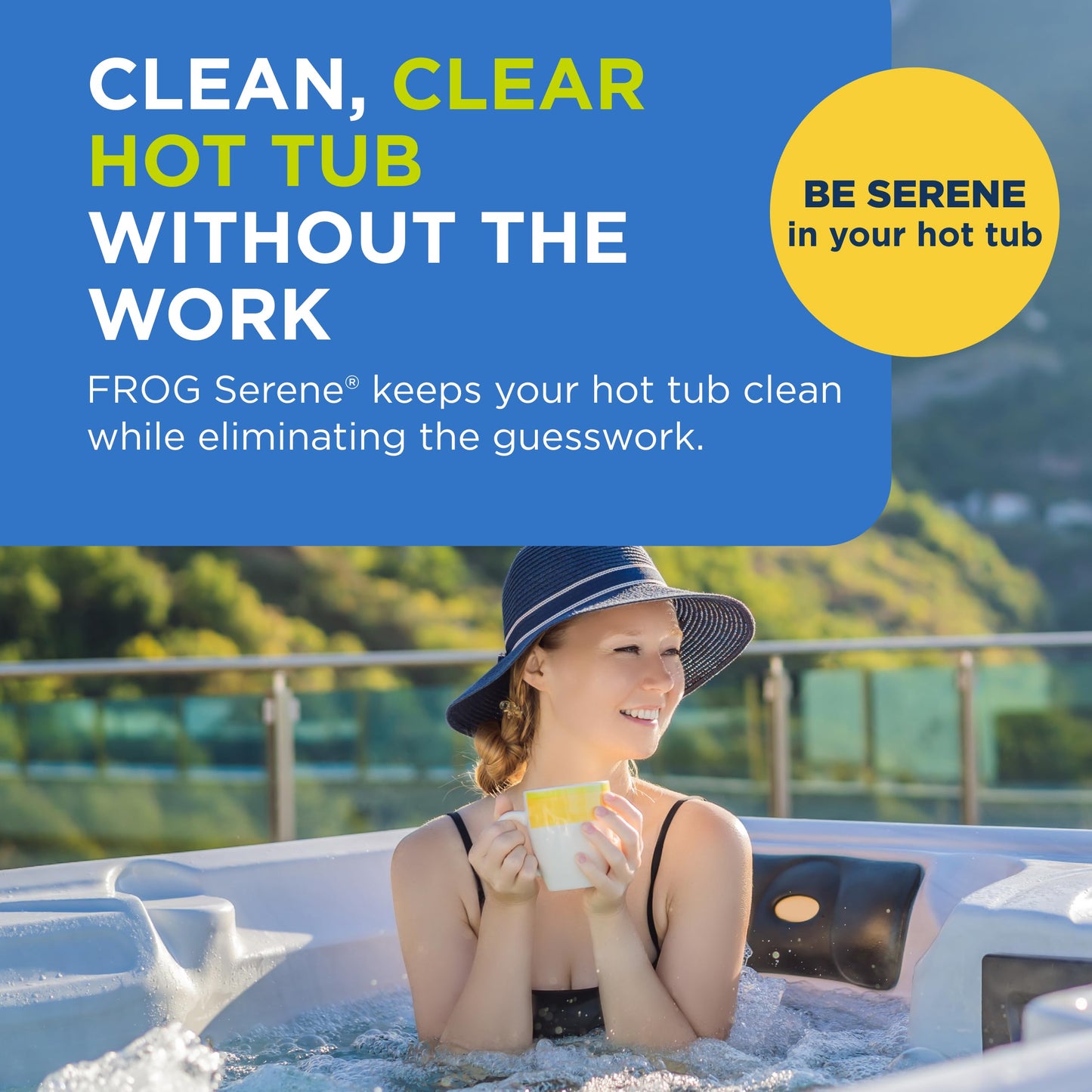 FROG Serene Mineral Replacement Cartridge for Hot Tubs for use only with FROG Serene in-Line and Floating Sanitizing Systems for Spas up to 600 gallons, Quick and Easy Hot Tub Sanitizer