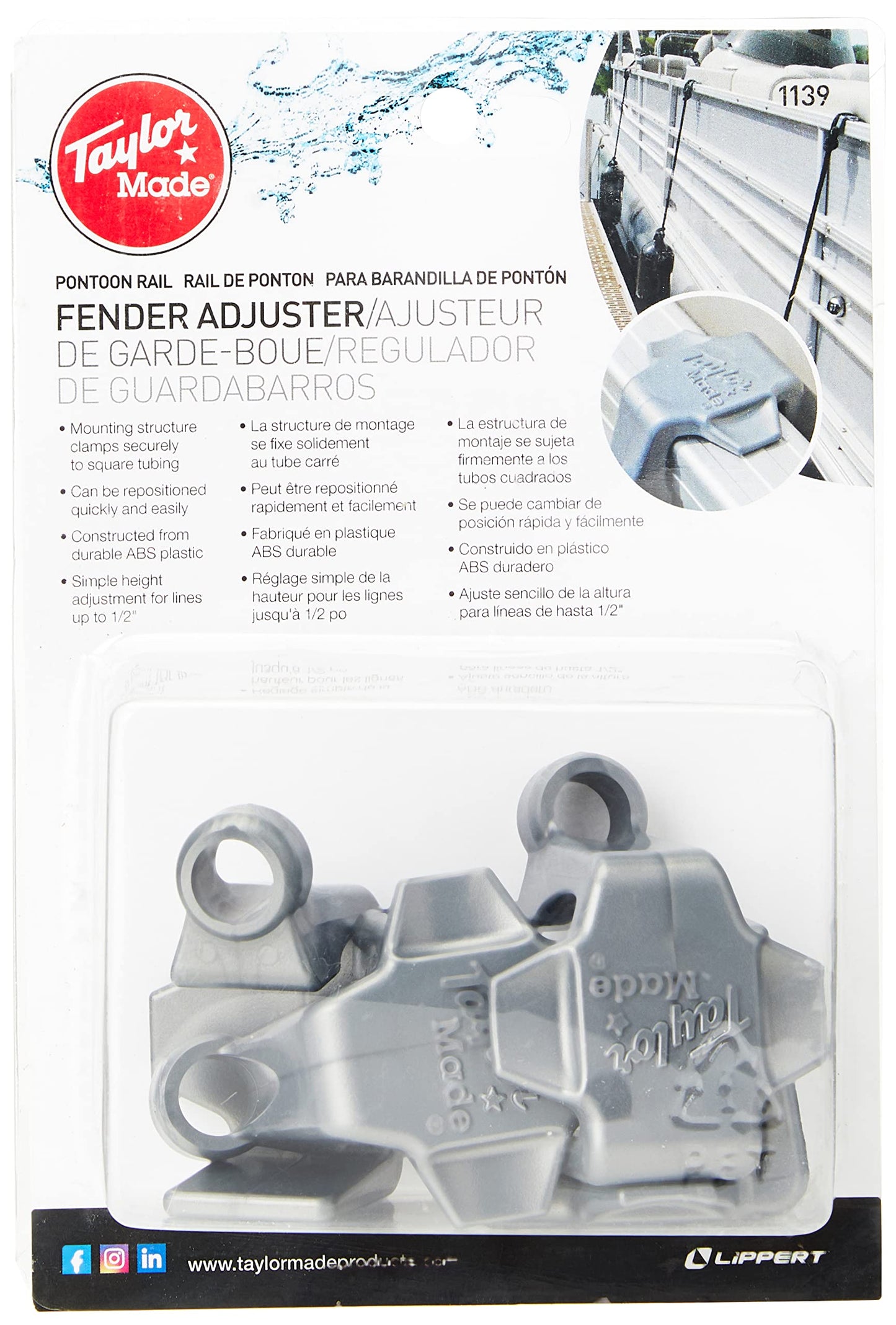 TAYLOR MADE PRODUCTS Pontoon Rail Fender Adjuster (4 pack)