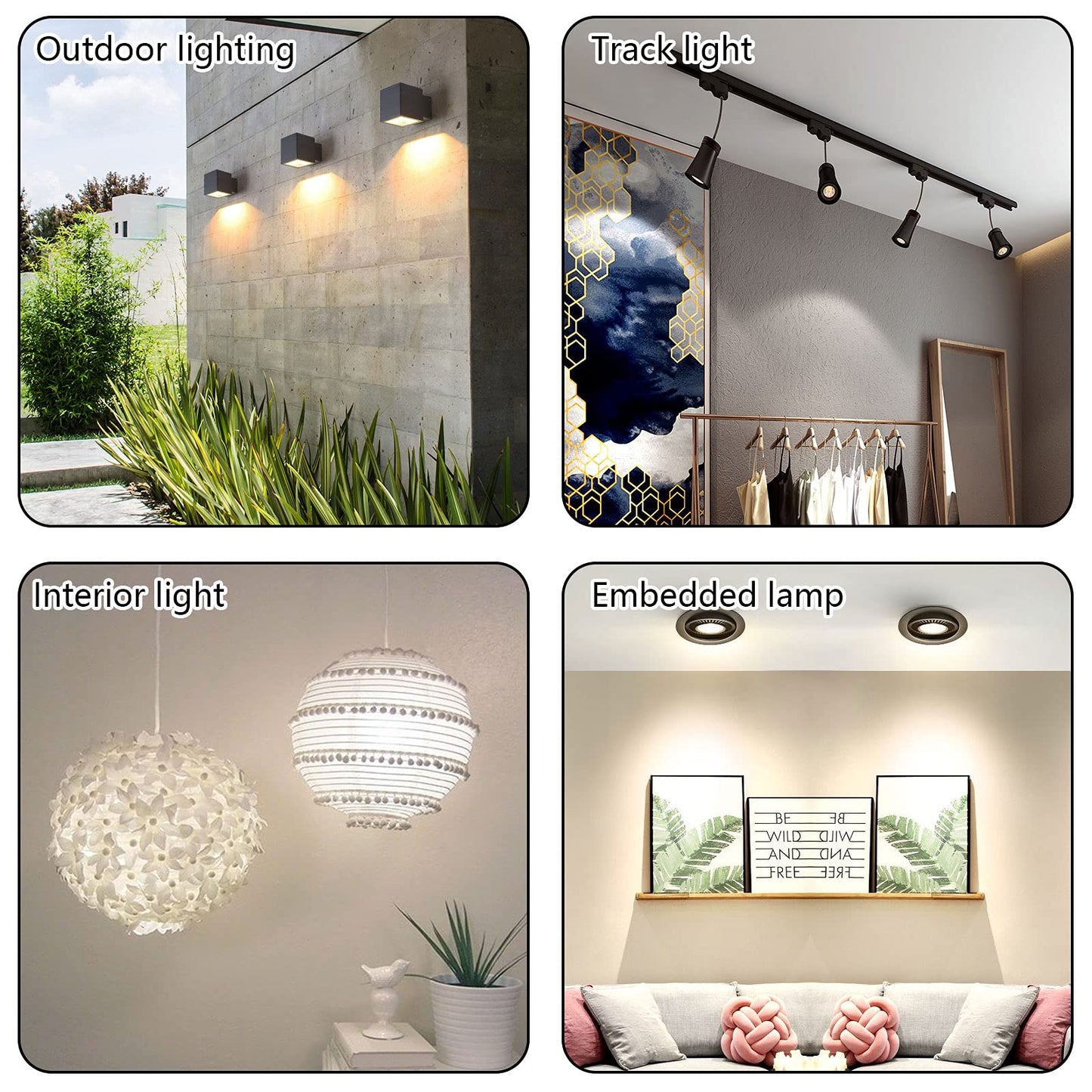 Haraqi 8 Pack PAR20 50W 120V E26 Medium Base Halogen Flood Light Bulbs, Dimmable Bulbs for Range Hood Lights, Ceiling Fan, Table Light