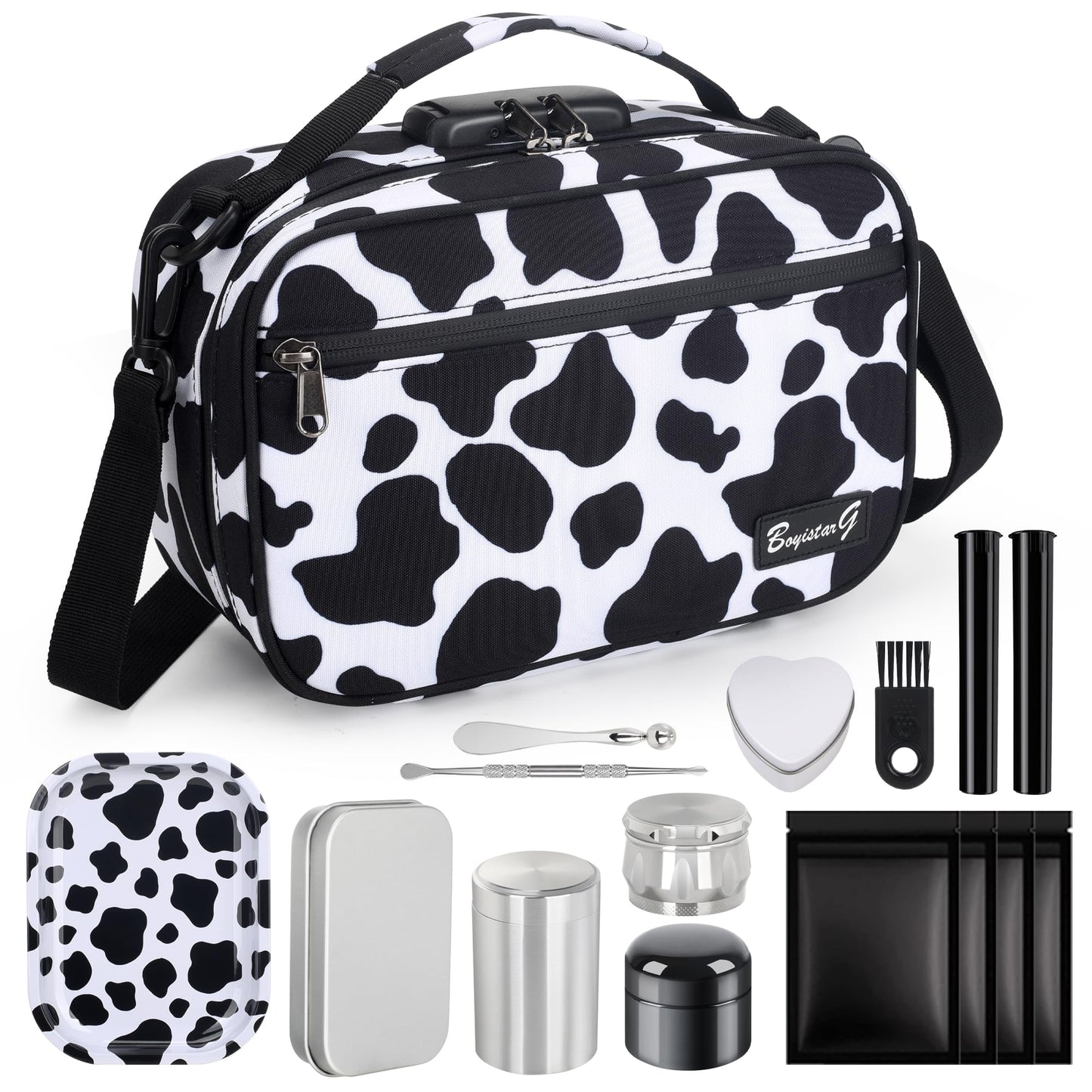 BOYISTARG Large Storage Bag 10.4" x7x4.5 Combination Lock Money Organizer Travel Storage Case Medicine Lock Bag Storage Container Set Travel Case Great Christmas Gifts