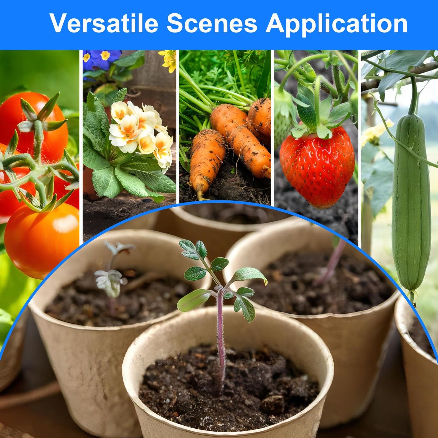 10cm Peat Pots, 130 Pcs Seed Starting Pot with Drainage Holes, Round Seedling Nursery Box, Small Seed Starting Starter Tray Bulk, Garden Germination Container with Bonus 130 Plant Labels