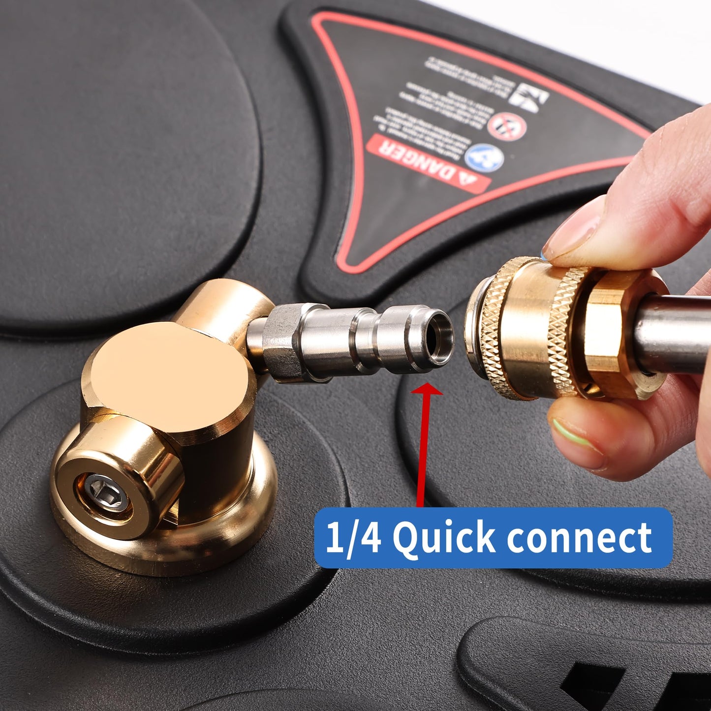 13" Pressure Washer Surface Cleaner Attachments,Balabulala 2500 PSI Power Surface Cleaner,with 4 Wheels 1/4" Quick Connector 2 Extension Wands for Decks,and Patios