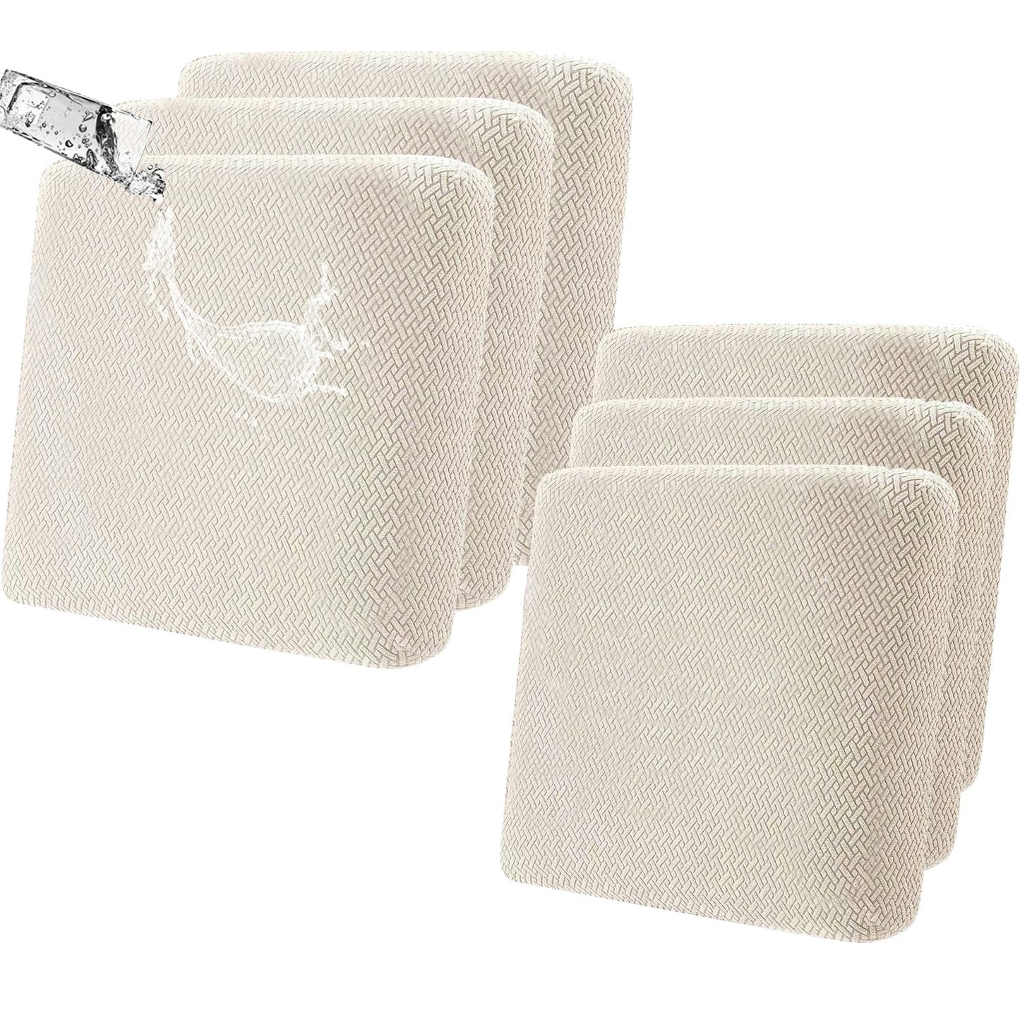 Outdoor Cushion Covers Waterproof,Stretch Garden Seat Cushions Cover Patio Chair Cushions,Replacement Chair Seat Covers Washable Furniture Protector for Outdoor Couch & Sofa Cushions