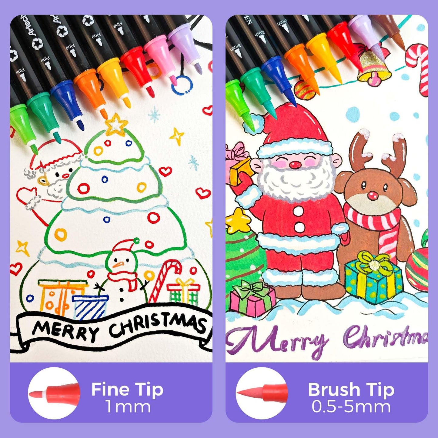 Artecho Acrylic Paint Pens 72 Colors, Dual Tip Acrylic Paint Markers with Brush Tip and Fine Tip for Rock Painting,Glass, Ceramic,leather,DIY Crafts DIY Crafts