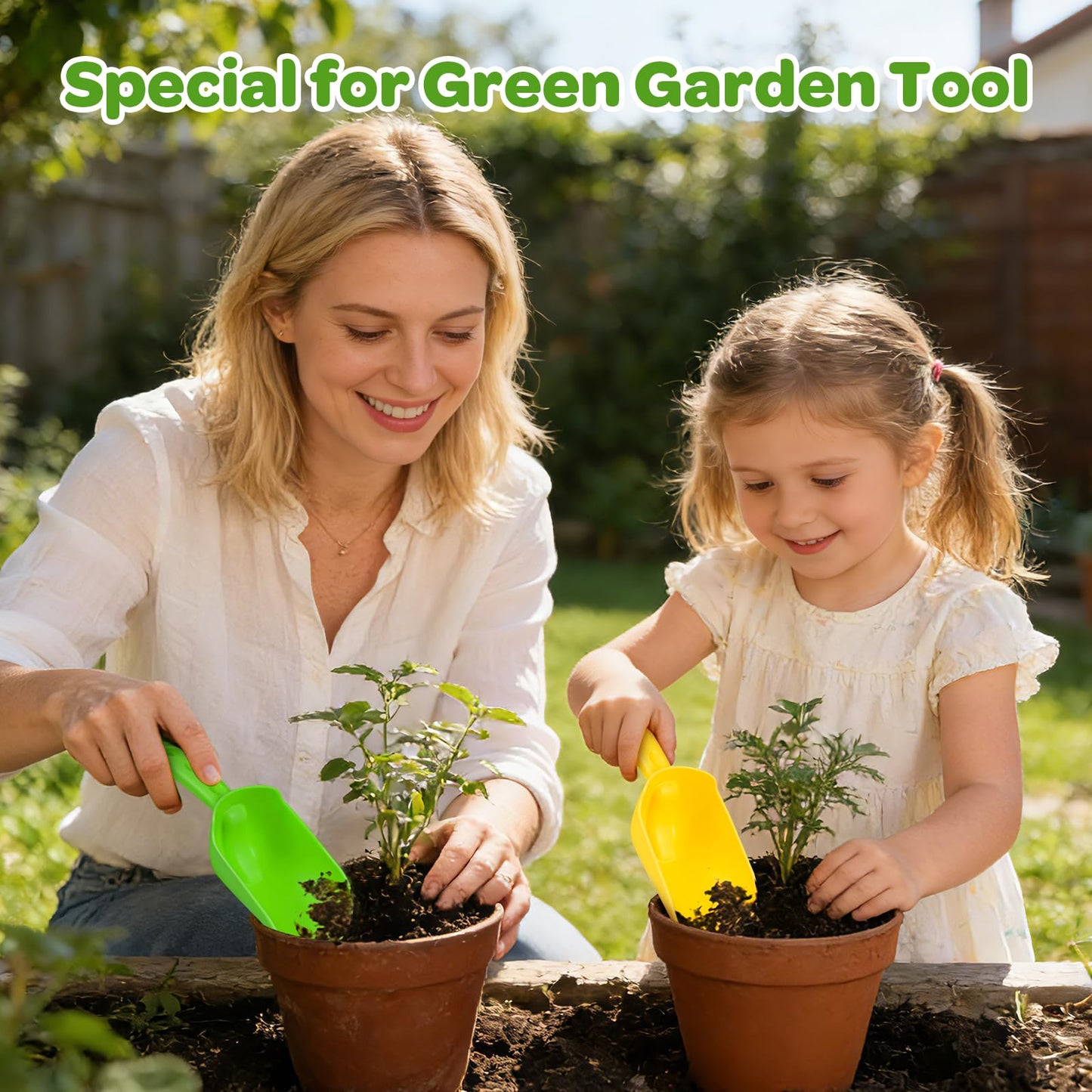 Kids Beach Toy 16 PCS Shovels Plastic Sandbox Set for Outdoor Digging and Indoor Play, Garden Planting Spades Snow Game for Toddler Boys & Girls 3-9 Red, Yellow, Green, Blue
