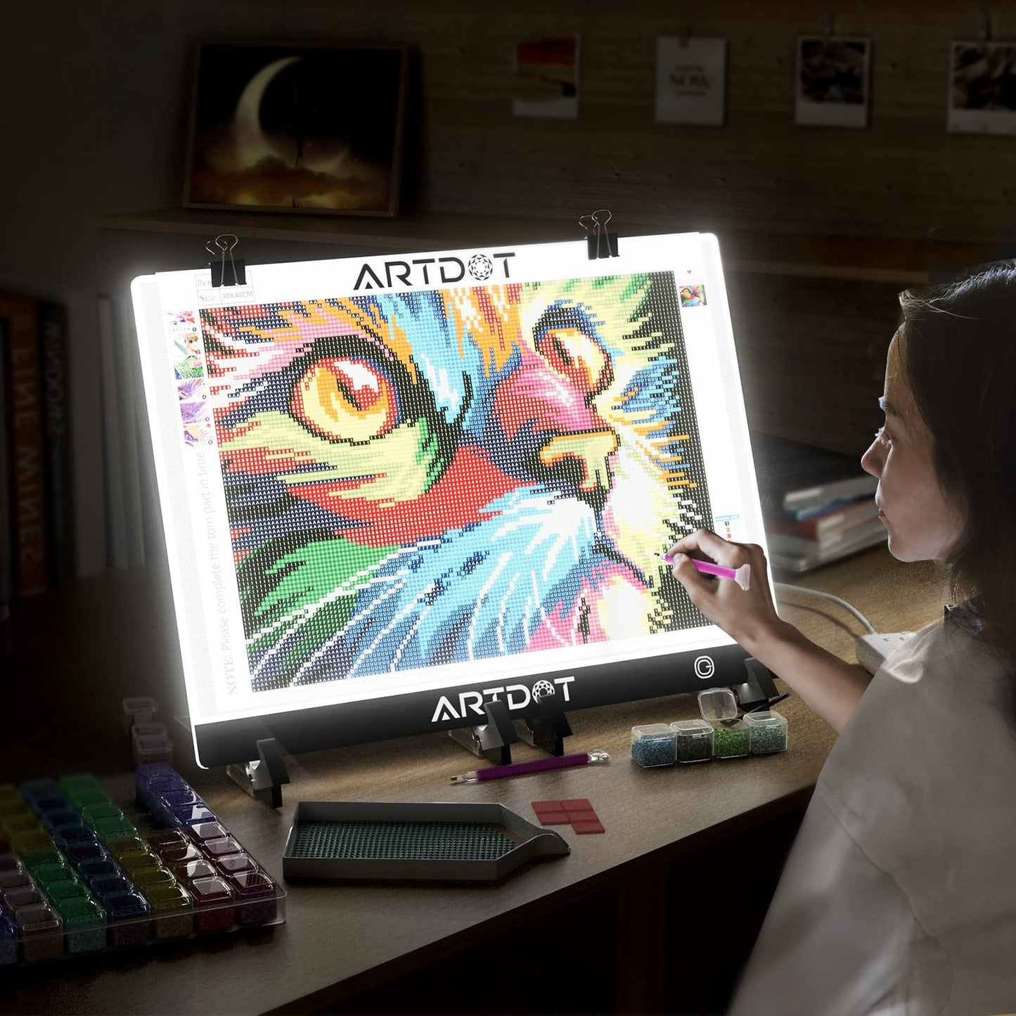 ARTDOT A3 LED Light Board Light Pad for Diamond Art Kits for Adults- USB Powered & Adjustable Brightness Light Box for Tracing, and Peinture Diamant Crafting as Diamond Painting Accessories and Tools