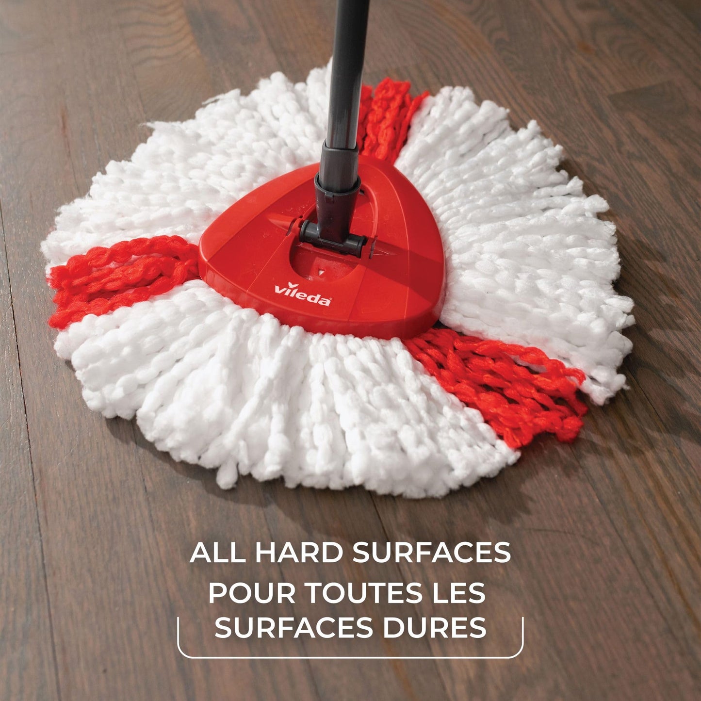 Vileda EasyWring Spin Mop & Bucket Floor Cleaning System with Power Mop Head | Hands-Free Wringing Mop Bucket | Extendable Handle | Safe on All Floor Types| Mop Refill Removes Tough Dirt and Grime