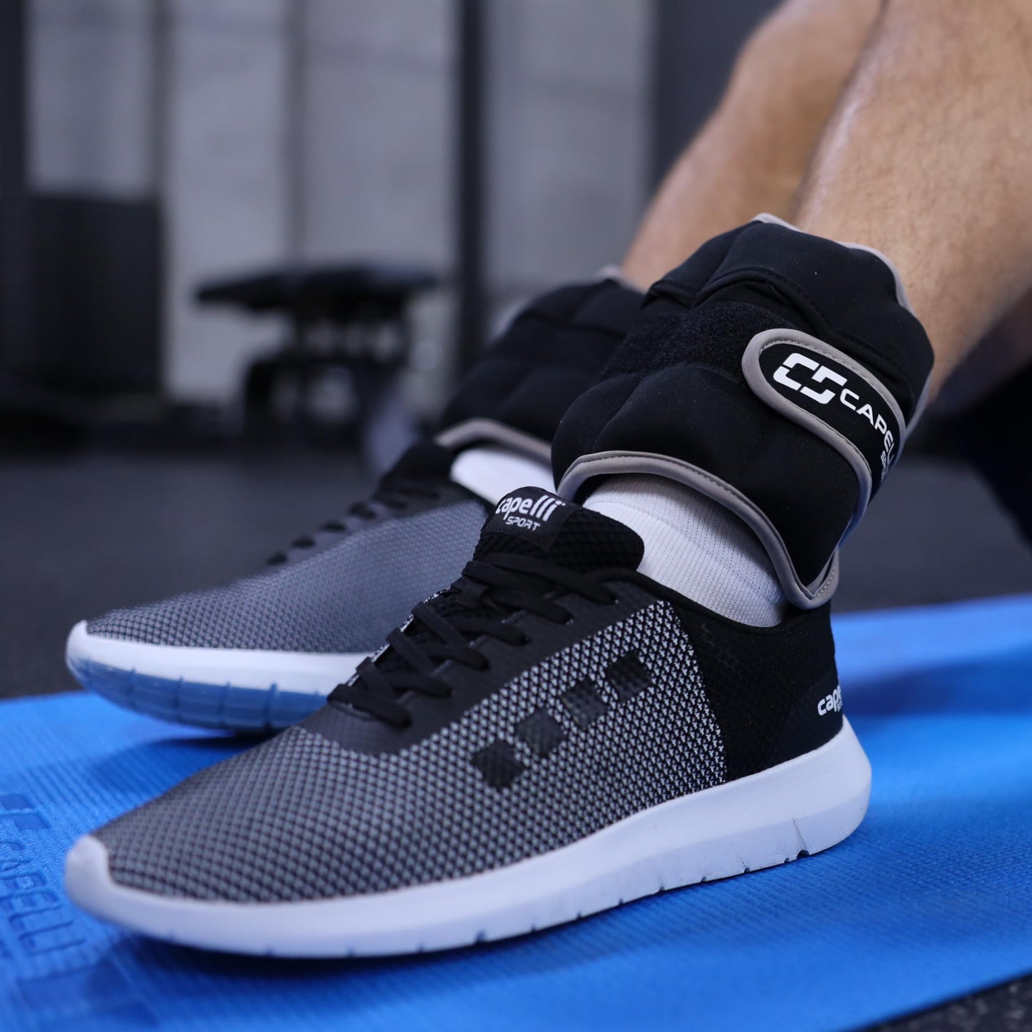 Capelli Sport Ankle and Wrist Weights, Adjustable Level Leg and Arm Weights, Black, 10 lbs, Set of 2