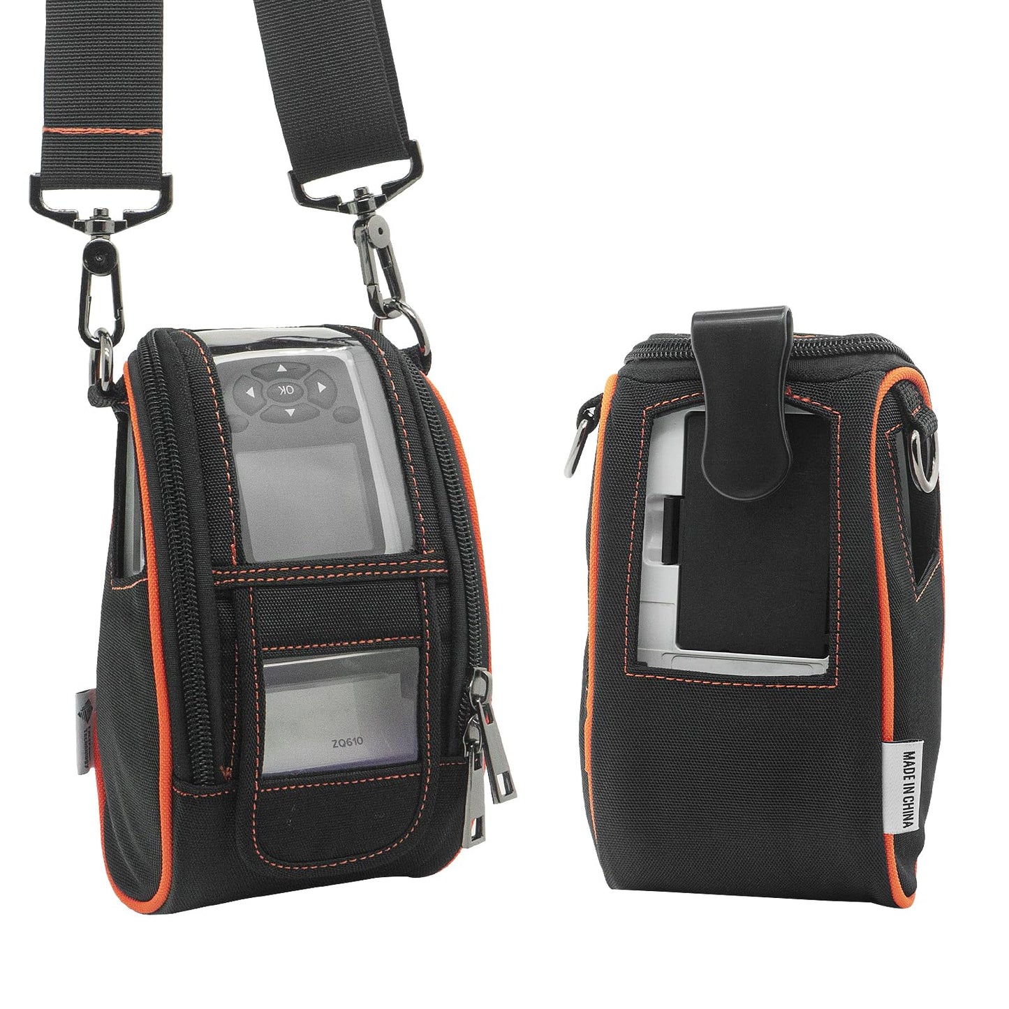 Soft Carrying Case for Zebra ZQ610 QLN220 ZR628 Mobile Thermal Printer - 2024 Upgrade Case Holster with Shoulder Strap and Belt Clip Compatible with Zebra ZQ610 QLN220 ZR628 Portable Carry Accessories