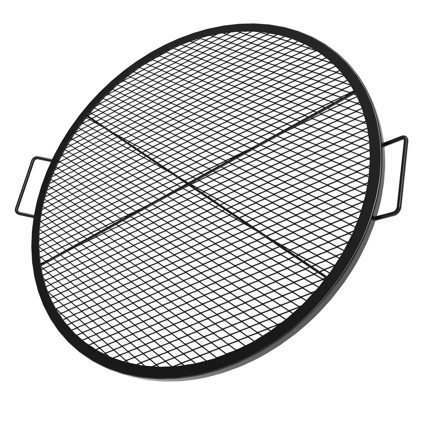 Stanbroil Heavy Duty X-Marks Fire Pit Cooking Grill Grates with Support X Wire, 24" Outdoor Round Cooking Grate BBQ Campfire Grill Grid - Camping Cookware
