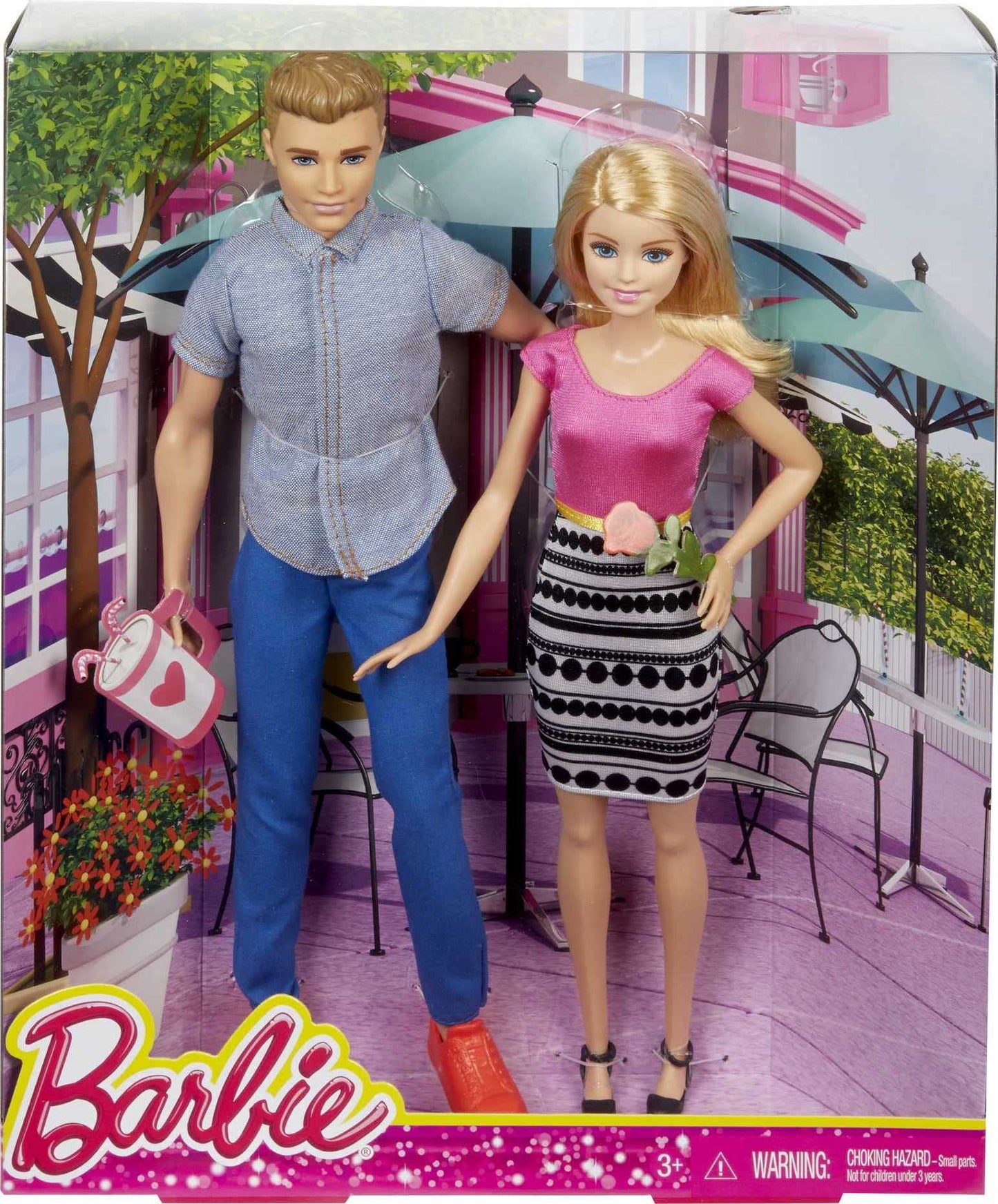Barbie Dolls, Barbie and Ken Doll 2-Pack Featuring Blonde Hair and Bright Colorful Clothes, Kids Toys and Toys