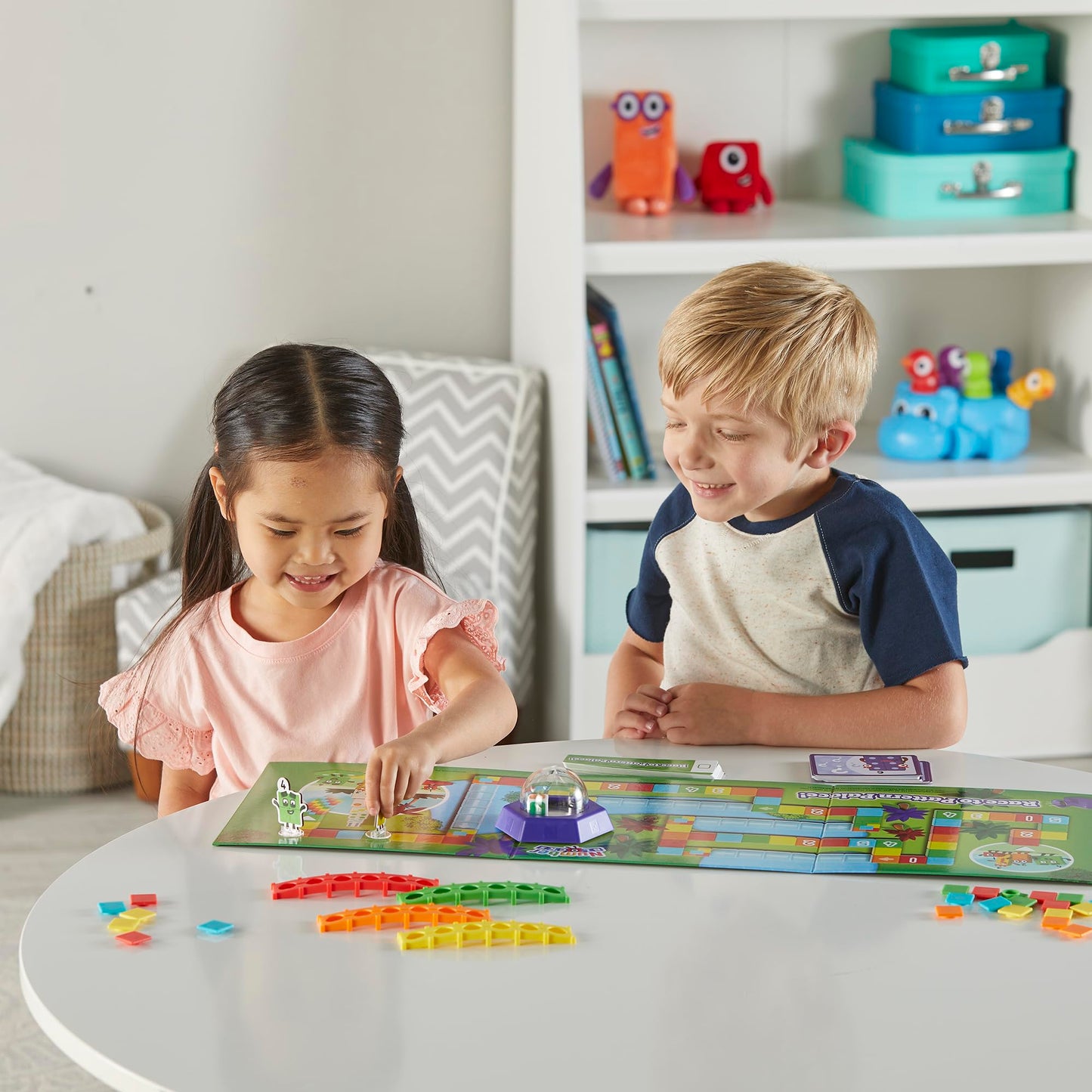 hand2mind Numberblocks Race to Pattern Palace! Board Game, Pattern and Color Recognition Game, Educational Board Games, Family Game Night, Counting Games, Math Toys, Kindergarten Learning Games
