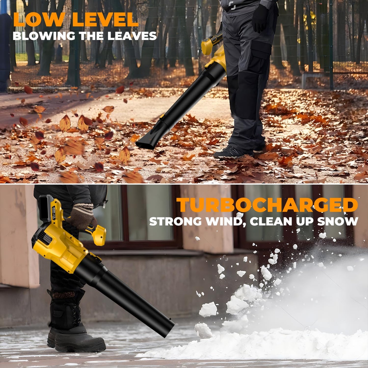 Cordless Leaf Blower for Dewalt 20V Max Battery, 480 CFM Electric Blower with Brushless Motor, Adjustable 3 Speeds up to 22000RPM, Handheld Leaf Blower for Lawn Care,Yard and Snow Blowing(No Battery)
