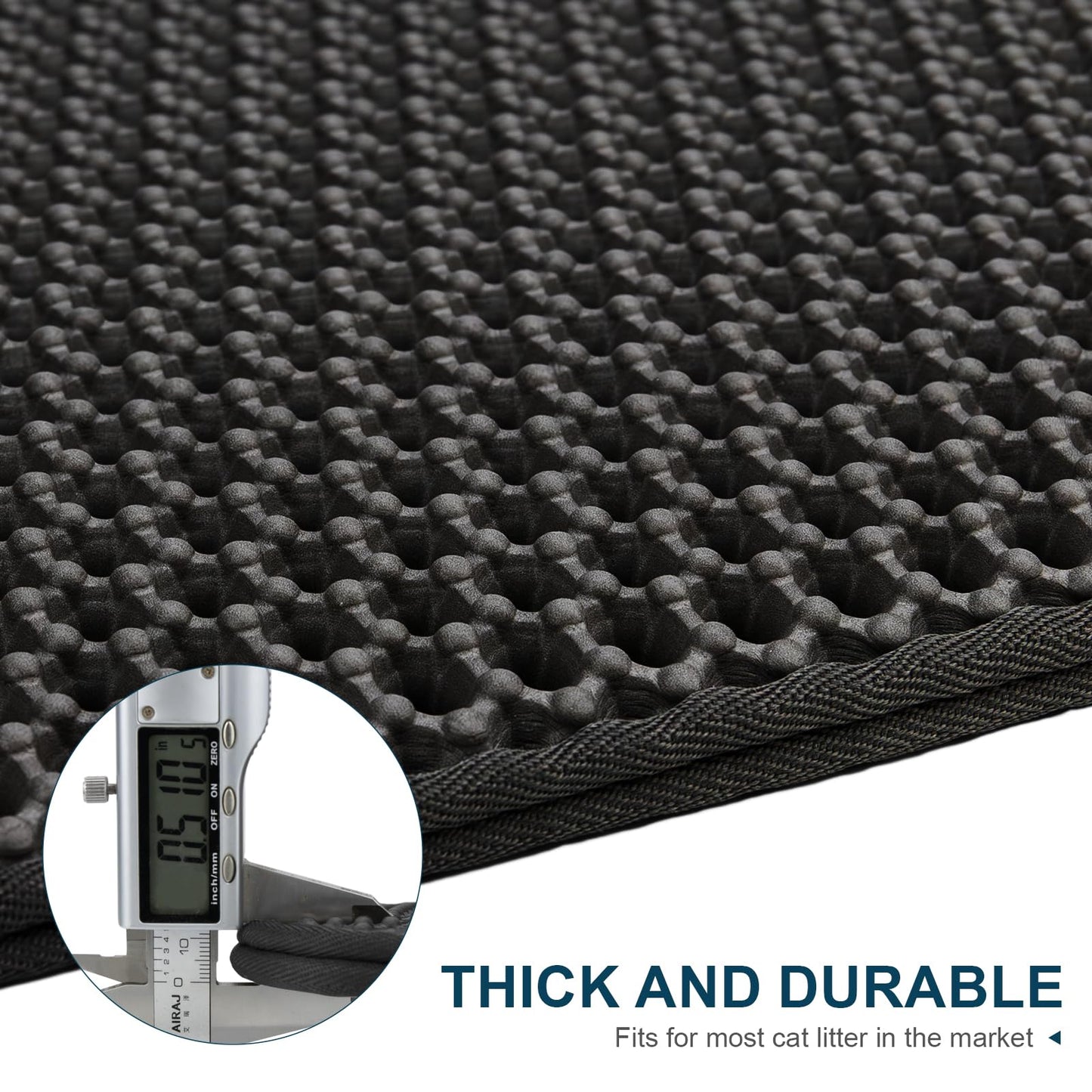 ZuHucpts Large Cat Litter Mat Trapper -120 x 70cmPack of 1 Honeycomb Double Layer Litter Mat -Traps Messes, Easy Clean and Durable, Non Toxic Trapper Rug Suitable for Litter Tray