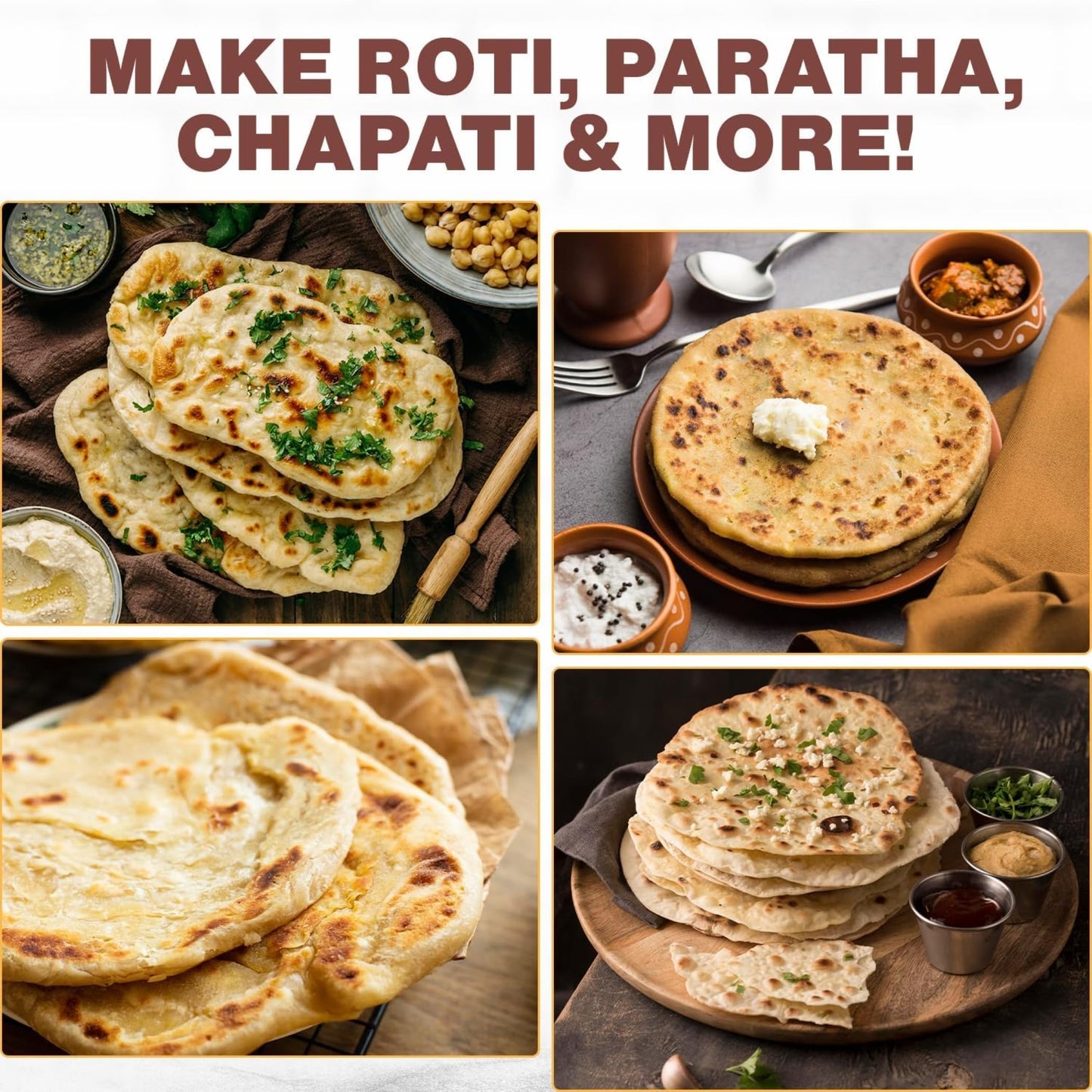 EasyKnead Roti Box with Rolling Pin – Rotibox for Rolling Roti - Roti Making Box for Chapati, Paratha, Puri, Bread – Non-Slip Kneading Board Rotibox