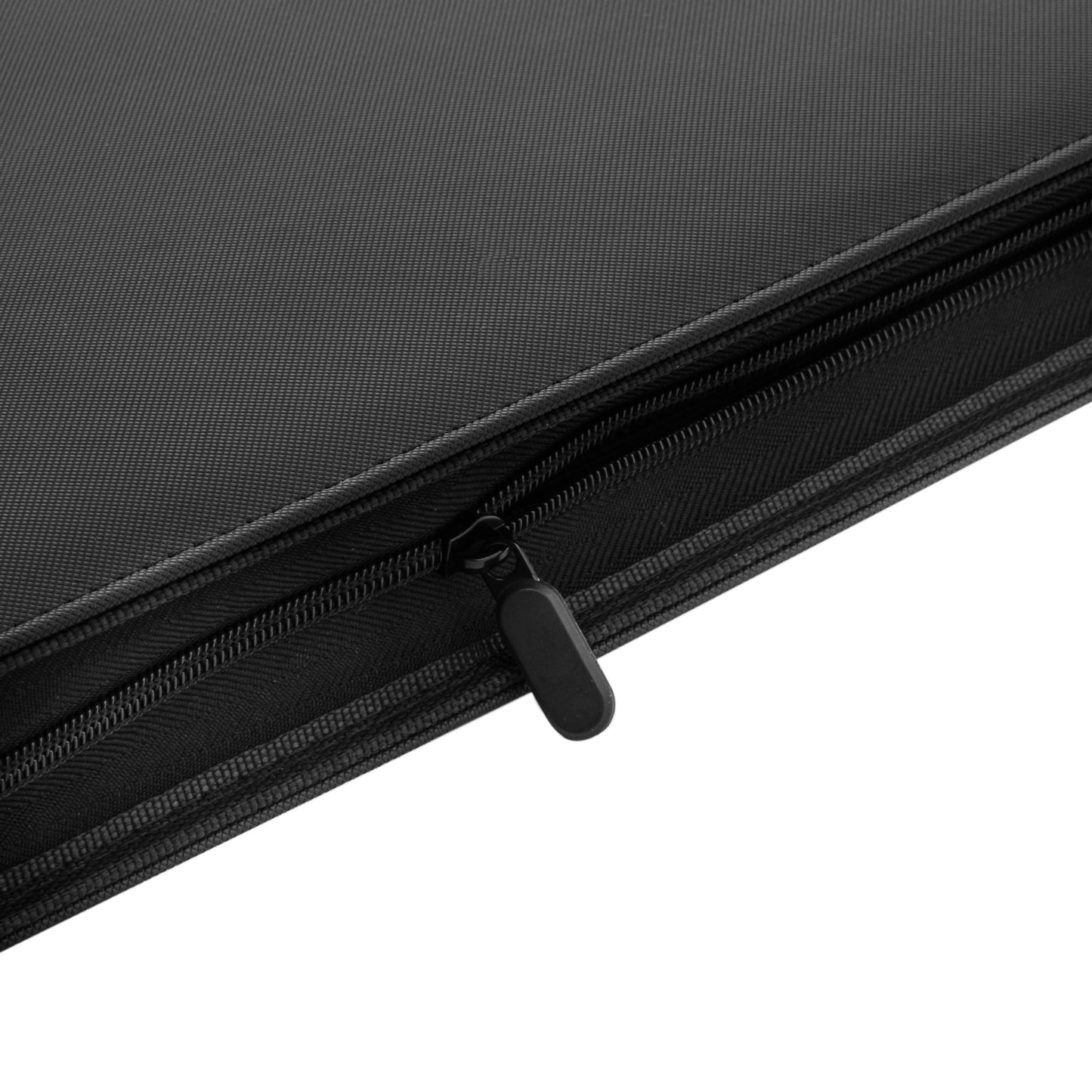 Onyx Toploader Binder 9-Pocket 288 Toploaders - 16 Ringless Double Sided Pages for Cards in 3" x 4" Top Loaders - 9 Pocket Side Loading Pages for Trading or Sports Card Storage - Zipper (Black)
