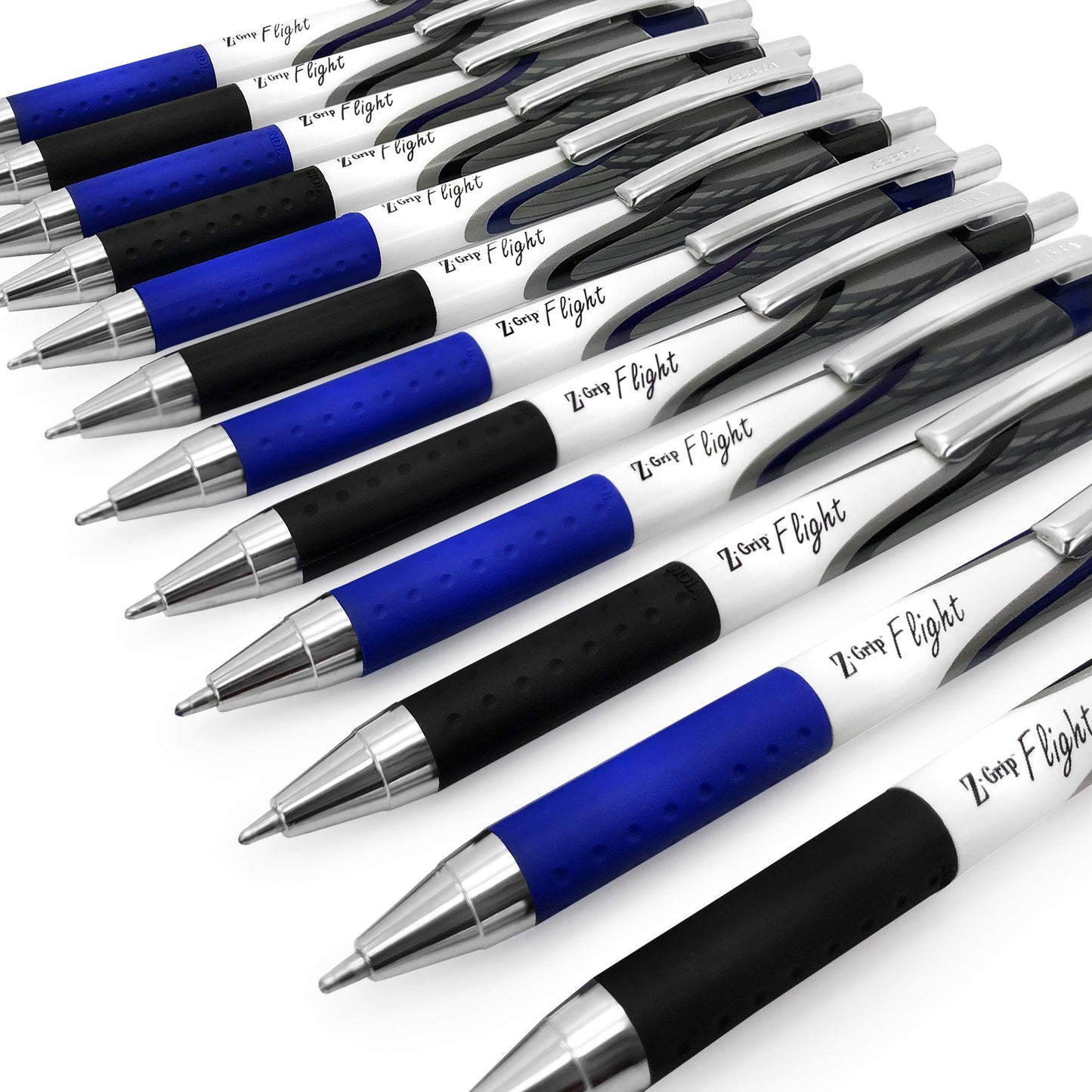 Zebra - Classic Z-Grip Flight Ballpoint Pens - 1.2mm - Black and Blue Ink - Pack of 20