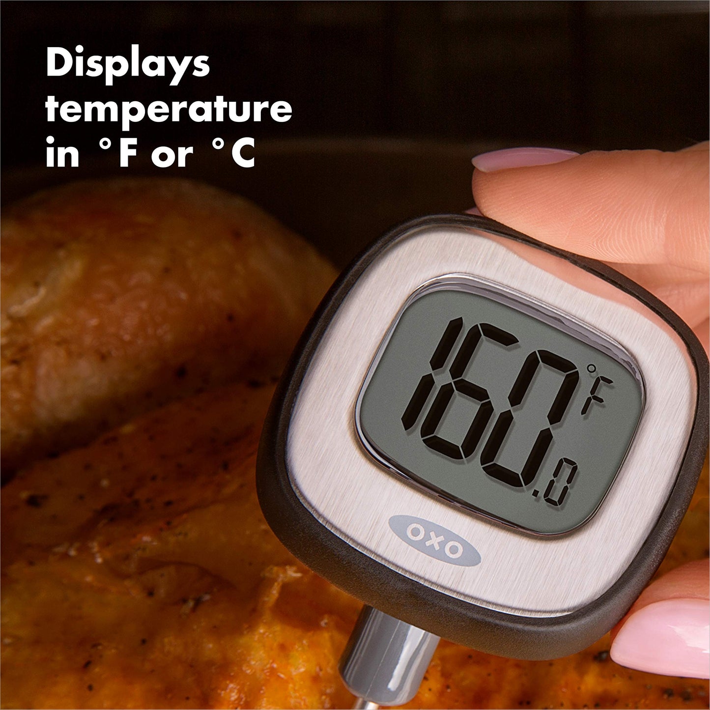 Oxo Good Grips 11181400G Digital Thermometer, Black Dimensions: 7¼''L × 1¾''W