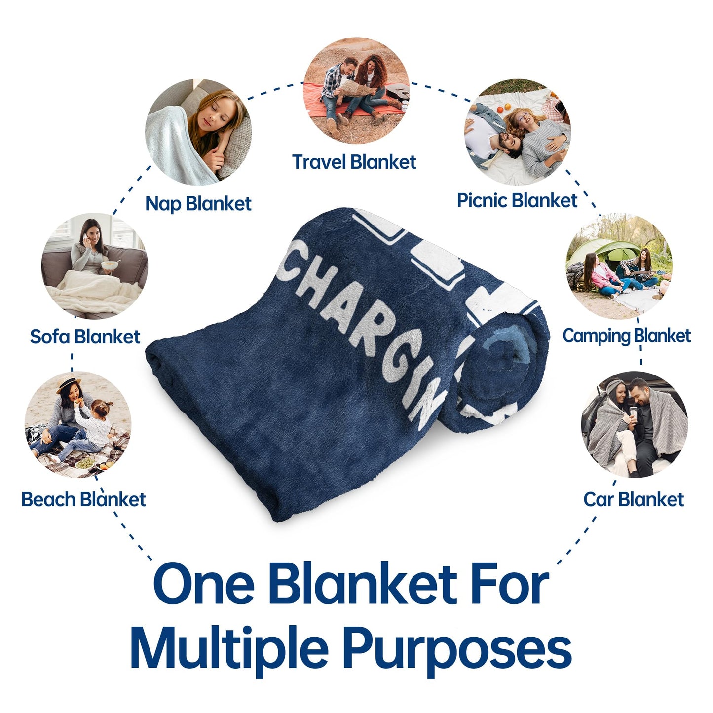 Funny Gifts for Dads Fathers Day, Dad is Charging Sloth Blanket, Dads Birthday Gift from Daughter Son, Dad Gift for Christmas Fathers Day, Soft Sloth Throws Blanket for Father 60" x 50"