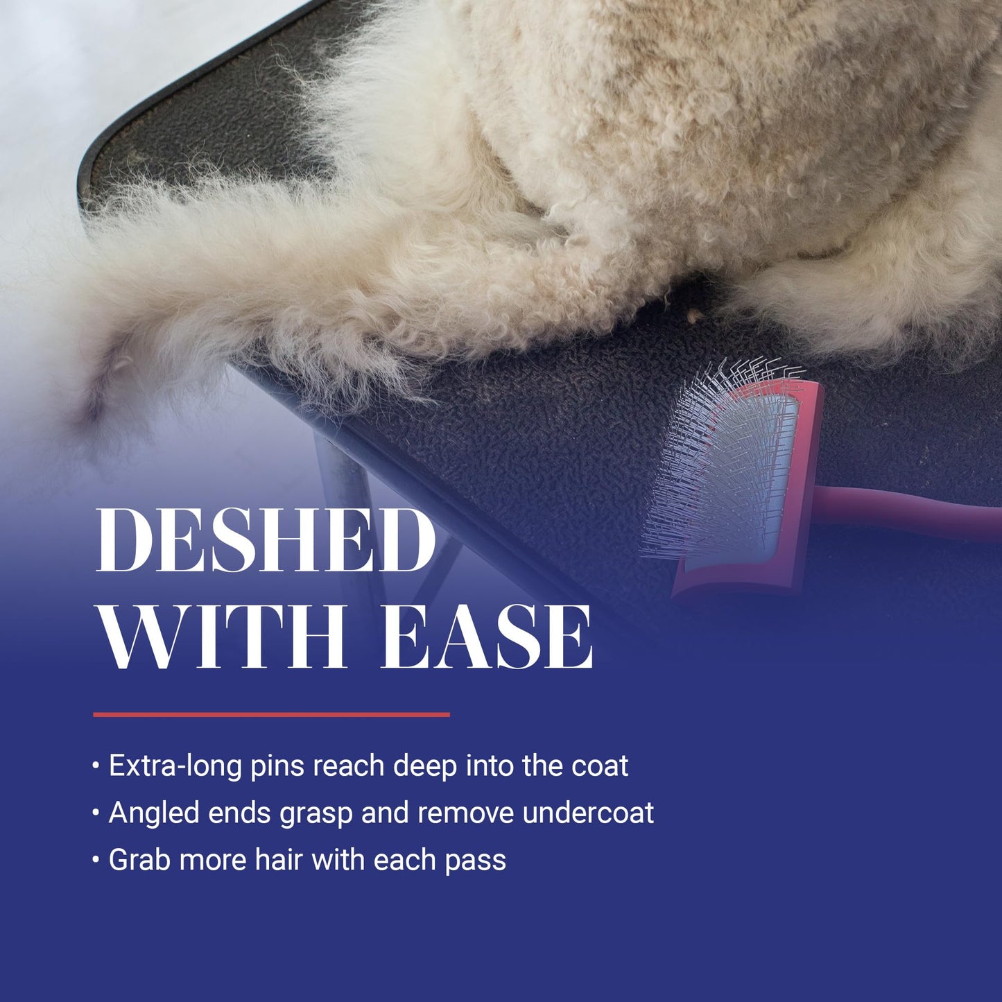 Chris Christensen Big G Slicker Brush for Dogs (Goldendoodles, Labradoodles, Poodles), Groom Like a Professional, Fluff Detangle Style, Saves Time Energy, Coral, Medium