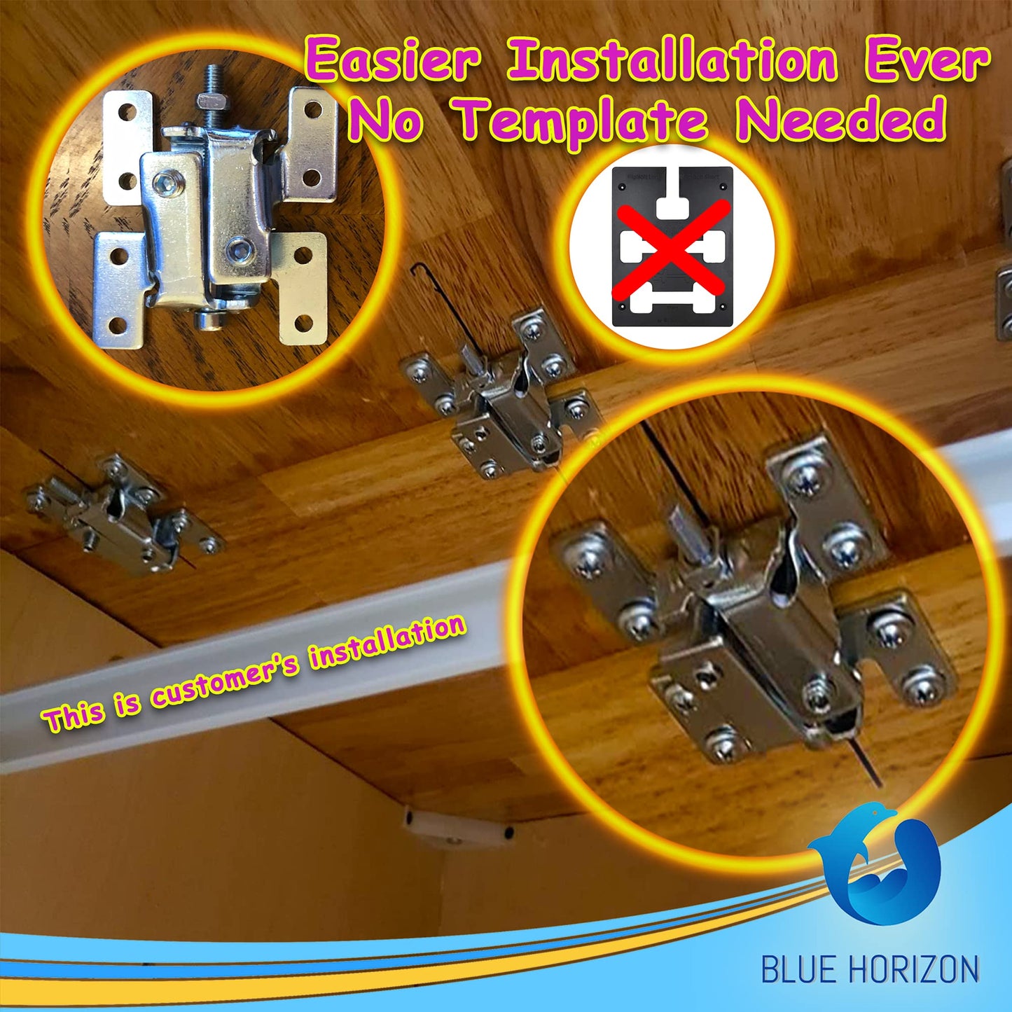 Countertop Joint Fasteners Double Action - 4-Pack, Adjustable Flip Bolt Fastener for Counter-top Table-top Connector Hardware, Miter Draw Bolt Joint Seam Woodwork Surface Connector Kit