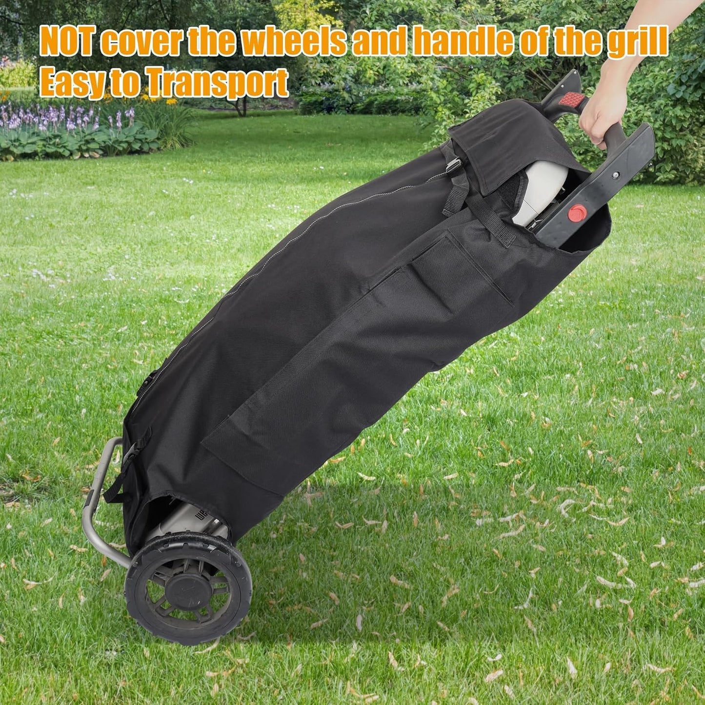 BBQ-PLUS Grill Cover for Weber 9010001 Traveler Portable Grill Accessories,Heavy Duty Waterproof 600D Fabric Cargo Protector Storage Bag for Weber 7030