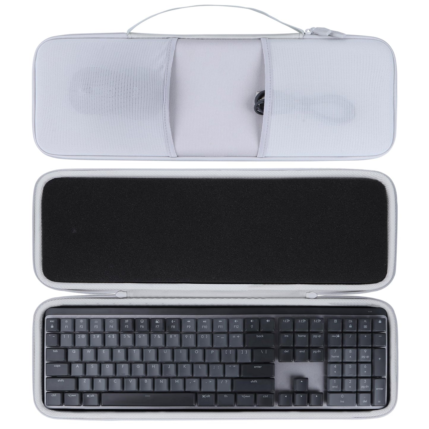 Peyyargo Case Compatible with Logitech MX Mechanical Illuminated Performance Keyboard (Pale Grey)