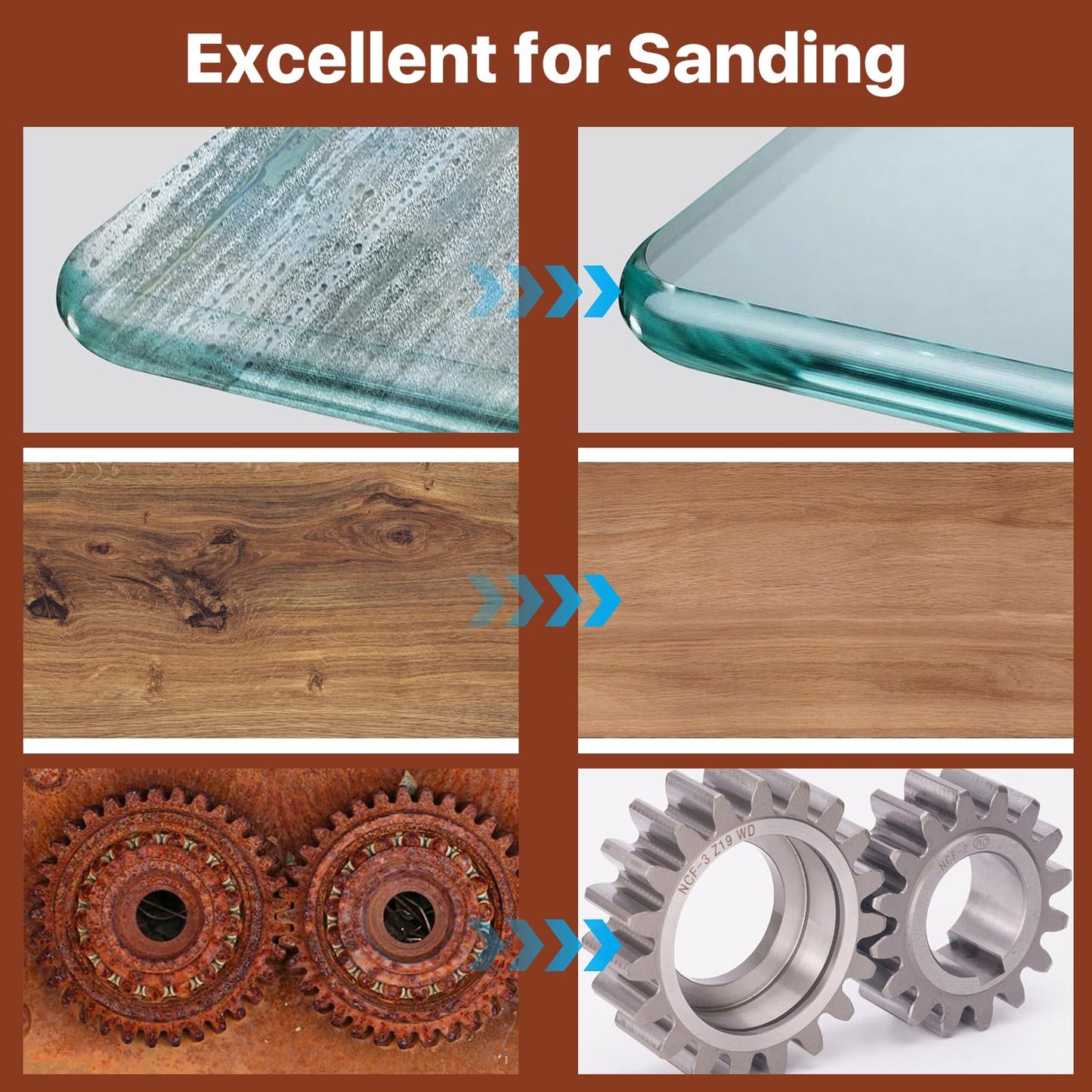 Akamino 200 Pcs 2 Inch Sanding Discs,36/40/60/100 Grit Mix Roll Lock Discs Set,Aluminum Oxide Coated Die Grinder Surface Conditioning Discs for Surface Prep Polish Burr Rust Paint Remova