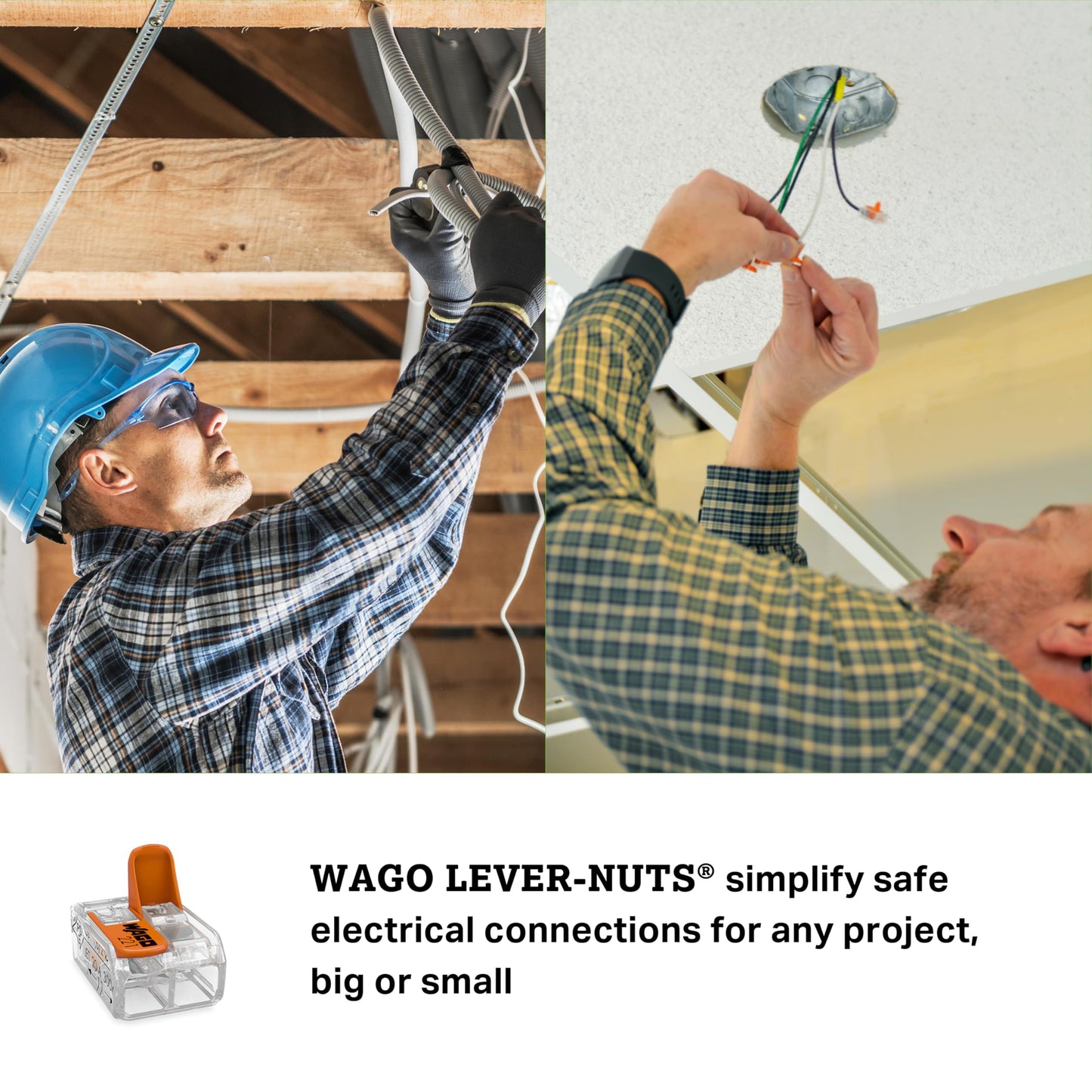 WAGO 221-412 2-Conductor Compact Splicing Connectors (Pack of 100)