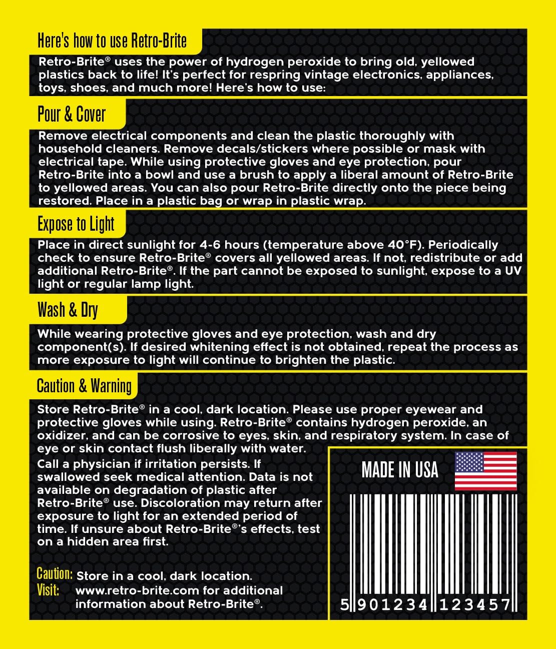 Retro-Brite (Sole Sauce) : Restores Yellowed Plastic (16oz)