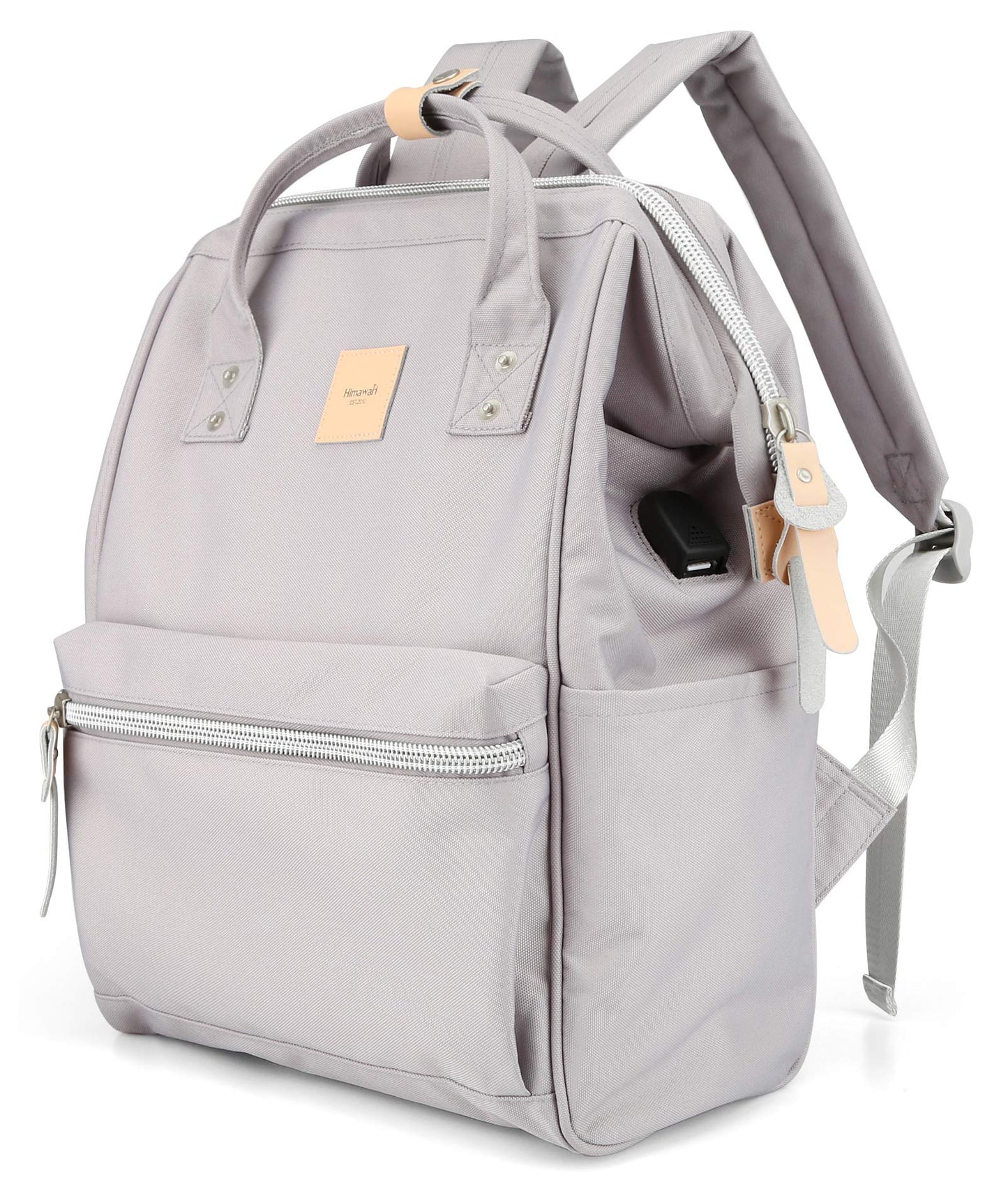 Himawari Laptop Backpack Travel Backpack With USB Charging Port Large Diaper Bag Doctor Bag School Backpack for Women&Men (1881-HZ）
