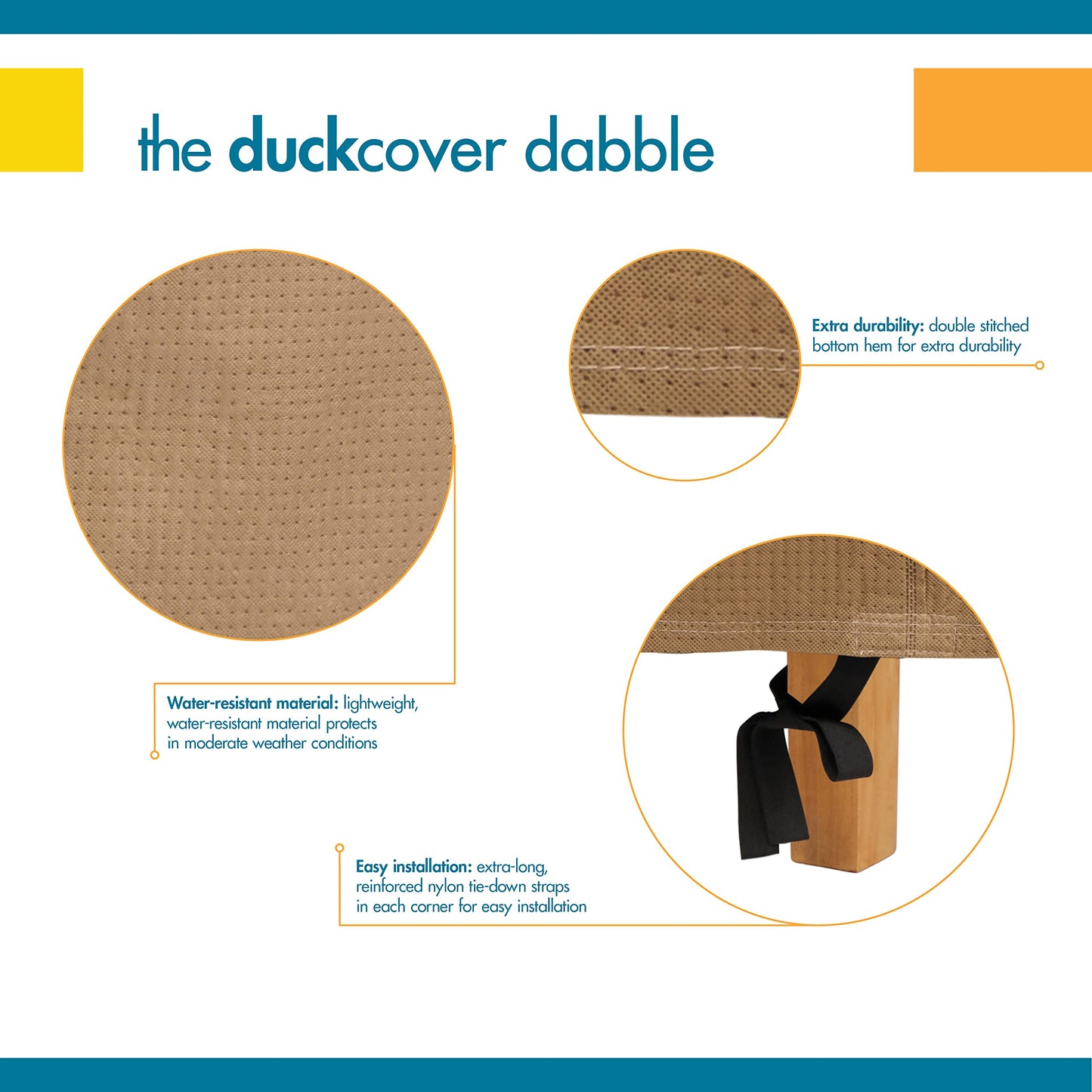 Duck Covers ETO10984 Essential Cover, Fits Outdoor Rectangular/Oval Patio Table and Chair Sets 109". Long