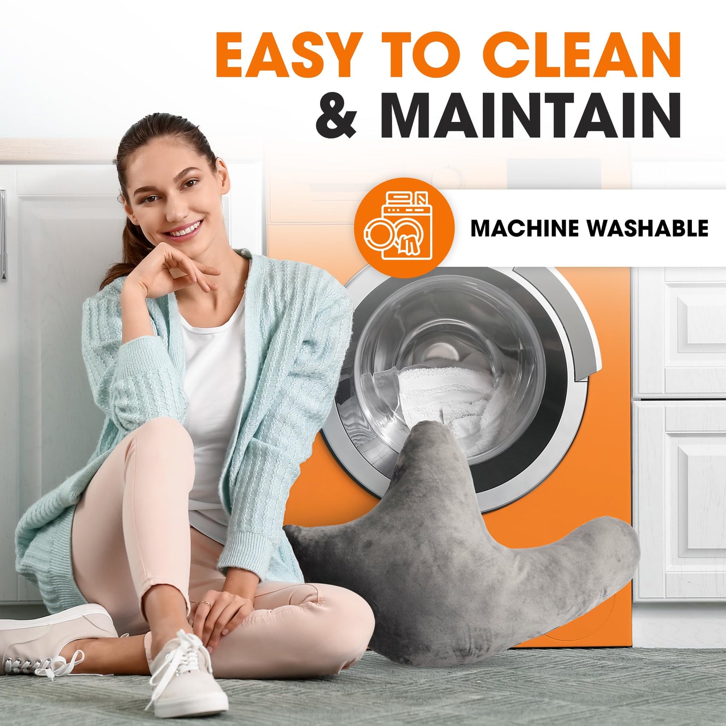 Cheer Collection Rotator Cuff Pillow – Shoulder Surgery Recovery Pillow for Side Sleepers, Arm Support Cushion for Rotator Cuff Injury & Post Surgery Comfort, Gray