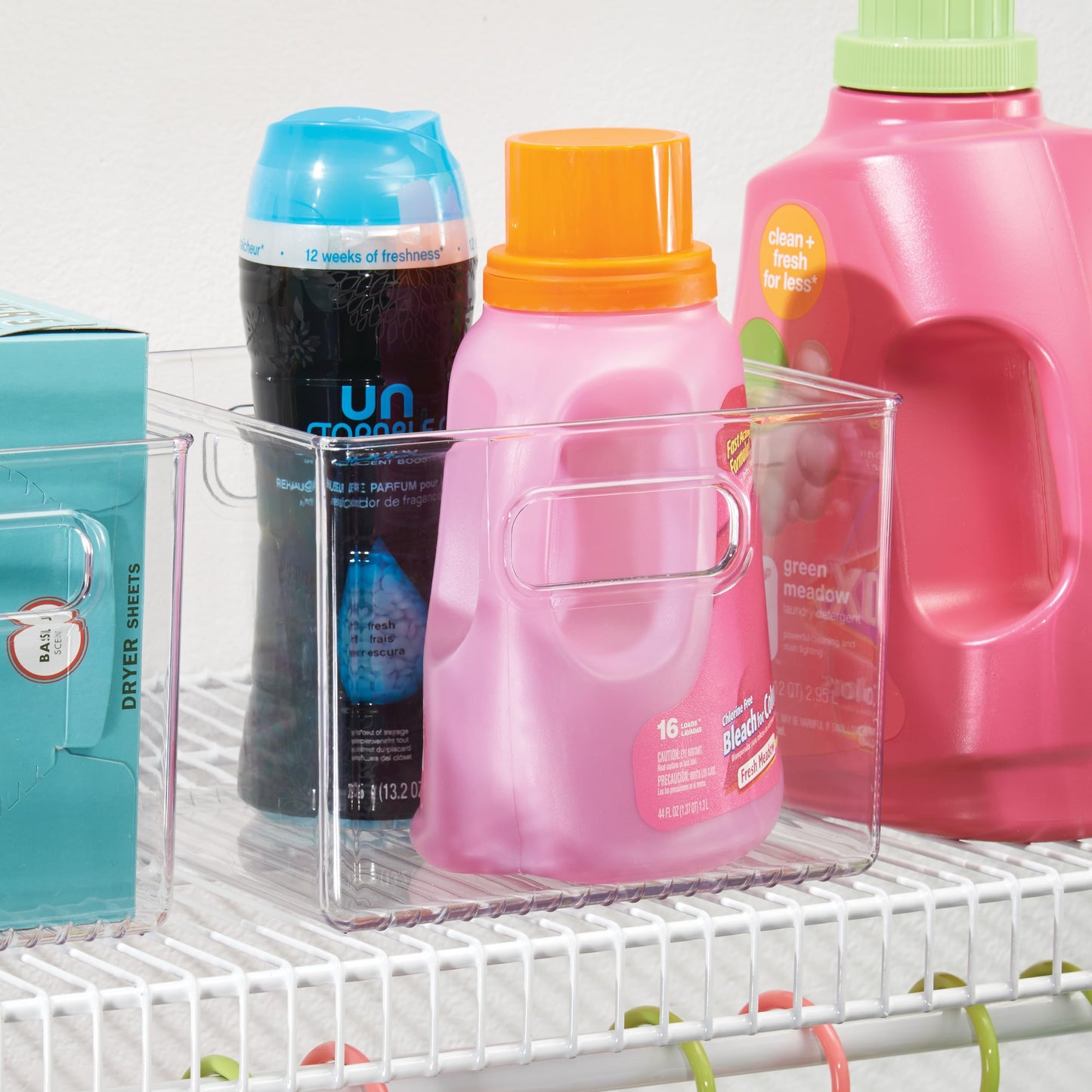 iDesign Plastic Fridge and Pantry Storage Bins, Organizer Container for Kitchen, Bathroom, Office, Craft Room, BPA-Free, 8" x 8" x 6", Set of 4, Clear
