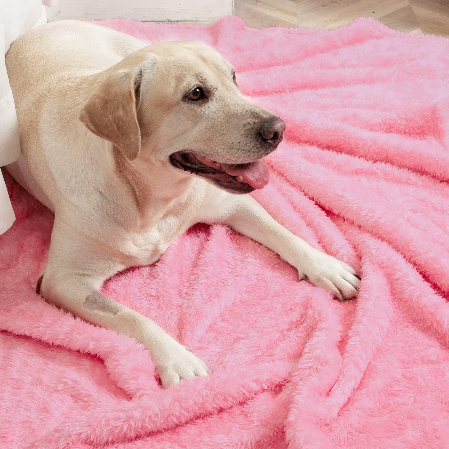 MACEVIA Fluffy Fleece Dog Blankets,Warm Soft Fuzzy Pets Blanket for Puppy,Small,Medium,Large Dogs and Cats,Plush Pet Throws for Bed,Couch,Sofa,Travel(29x40 Inch, Pink)