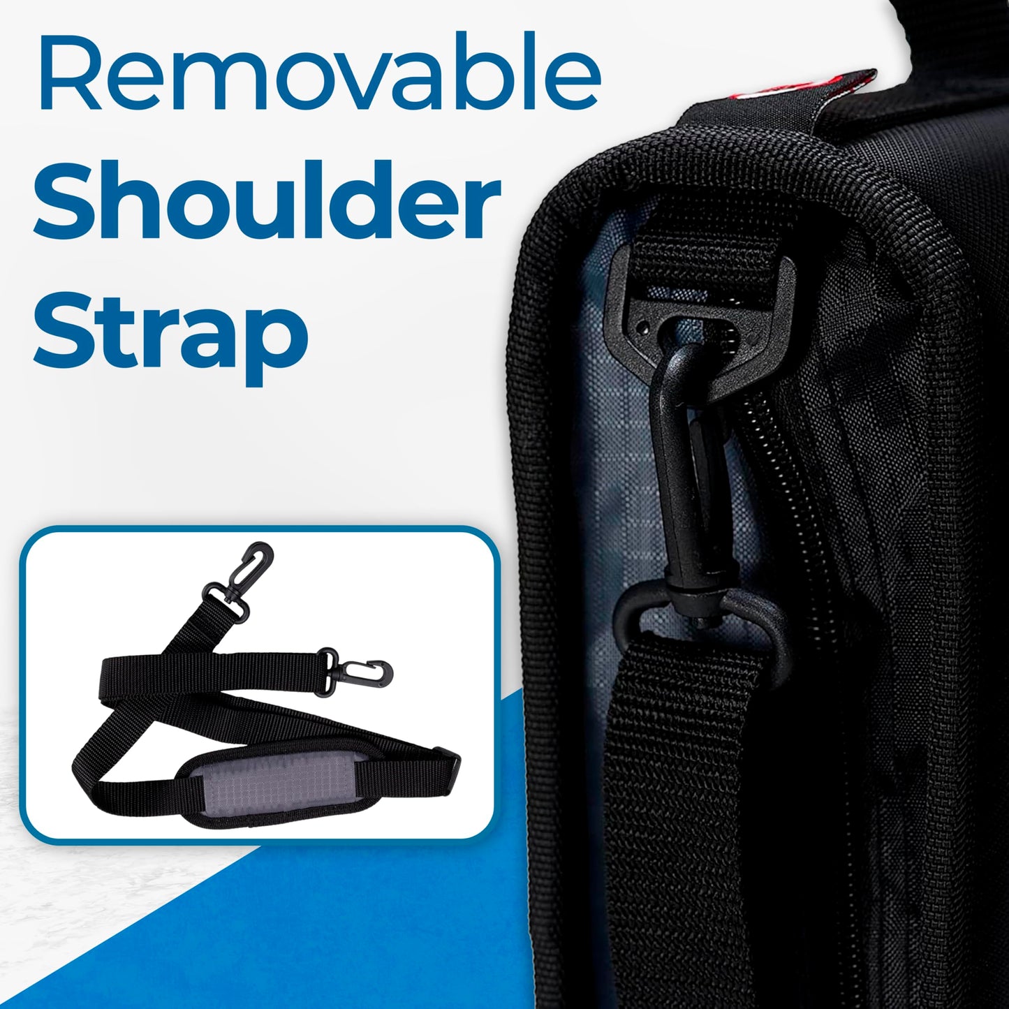 Case-it The Dual 2-in-1 Zipper Binder - Two 1.5 Inch D-Rings - Includes Pencil Pouch - Multiple Pockets - 600 Sheet Capacity - Comes with Shoulder Strap - Jet Black Dual-101