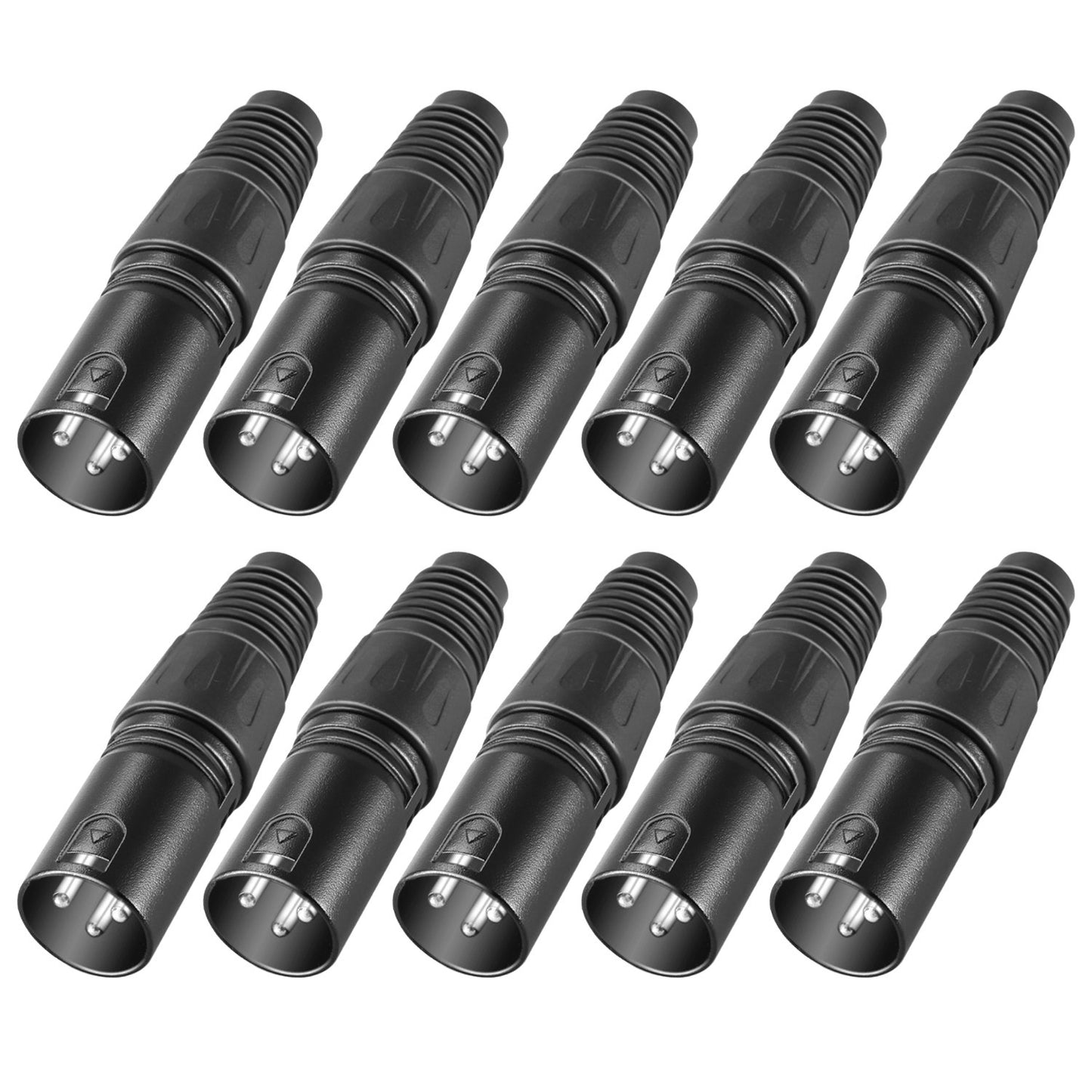 Neewer Micro Snake Charger Connector 3 Pin XLR 20pcs Audio Jack Microphone Connector with Charger Cable 10 Male and 10 Female Connectors Zinc Alloy