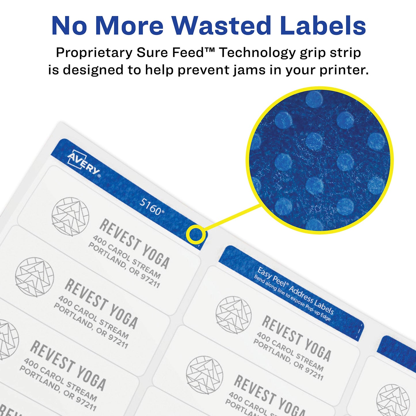 Avery® Matte White High-Visibility Labels for Inkjet Printers, 1-1/2 Inch Diameter, Pack of 400 (8293)