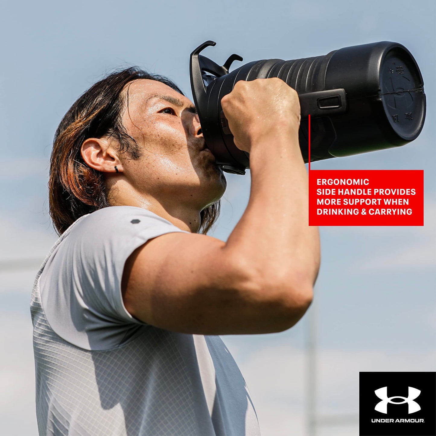 Under Armour UA70020-60322-OSFA UA 64oz Playmaker Jug Breeze Blue/Black OSFA