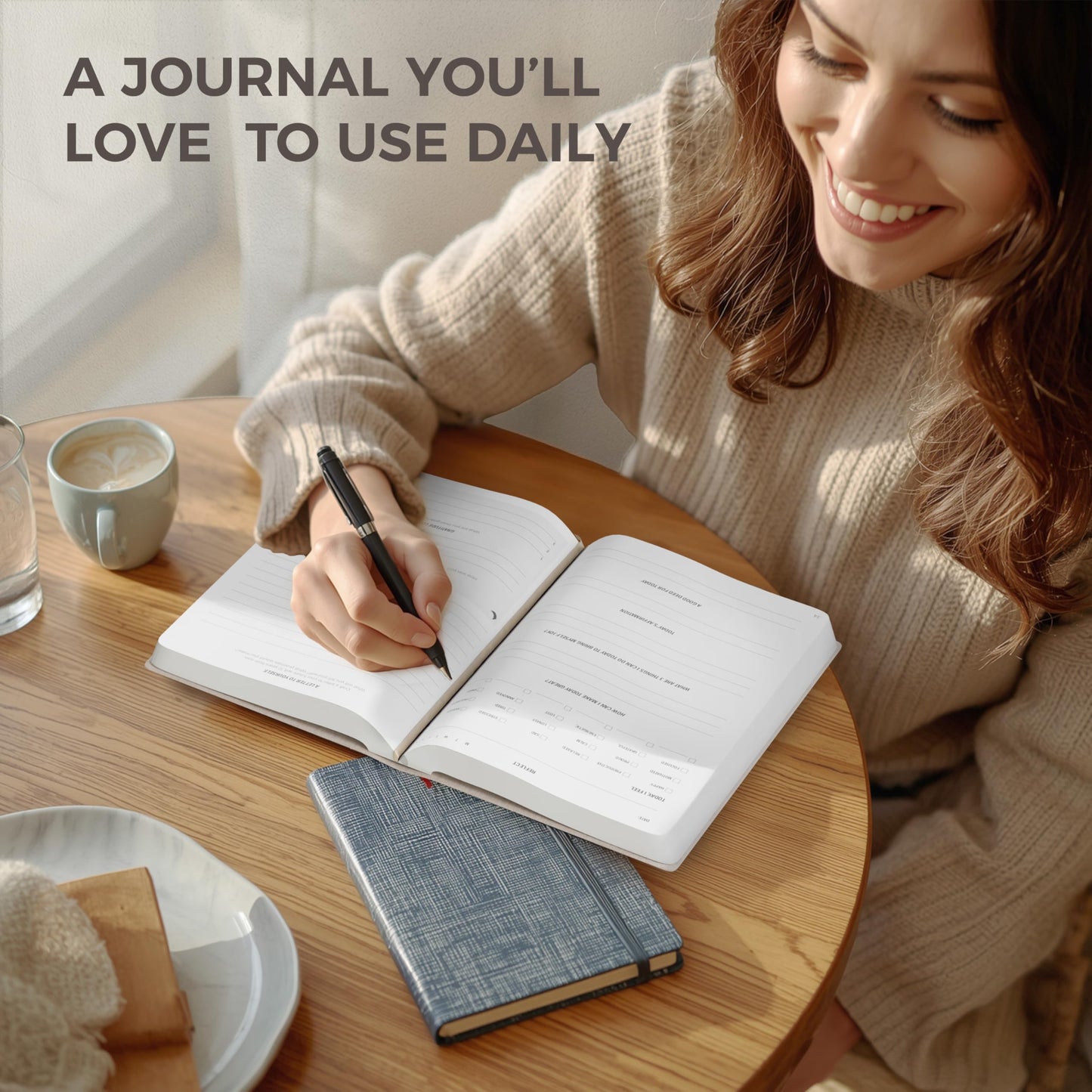 MindPanda Reflect - Guided Journal For Men & Women - Daily Journal for Deep Reflection, Mindfulness, Gratitude & Genuine Happiness - Habit & Mood Tracker - Premium Quality, Non Bleed