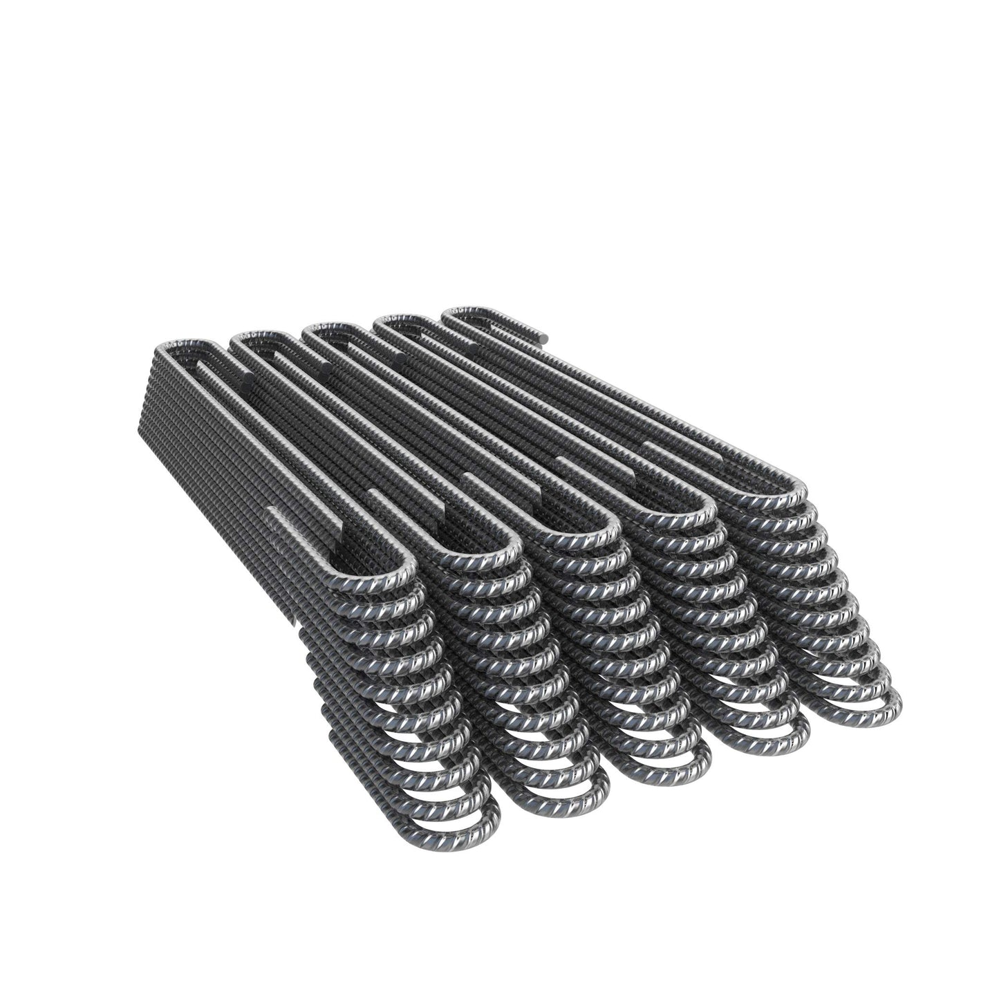 Vodaland Rebar Stakes J Hook Heavy Duty 1/4 inch Rust Proof Coated Steel Ground Anchors with Chisel Point End (50)