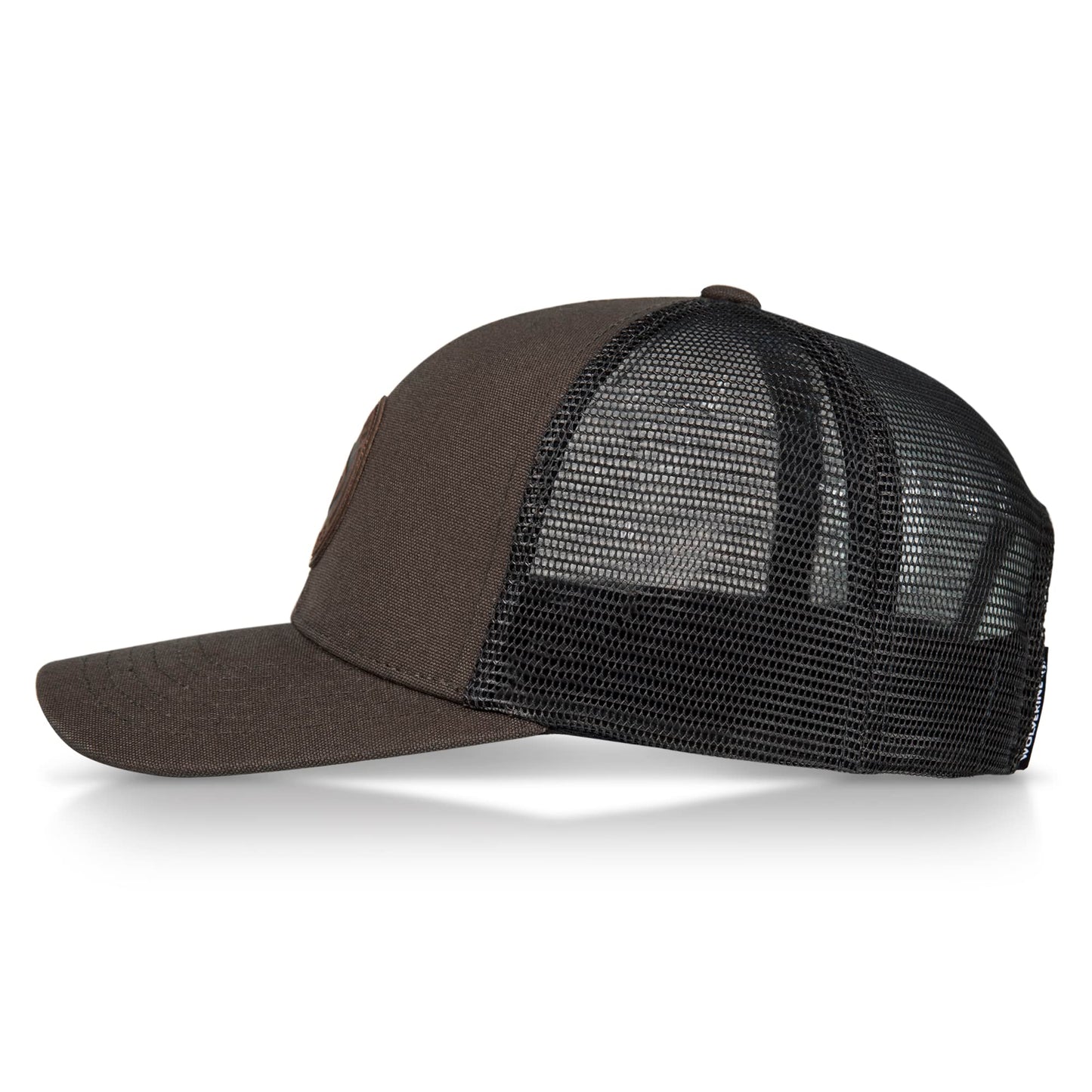 Wolverine Trucker Hat | Mesh Back | Snapback | Adjustable | Rugged | Durable | Workwear, 1883 - Black Olive, One Size