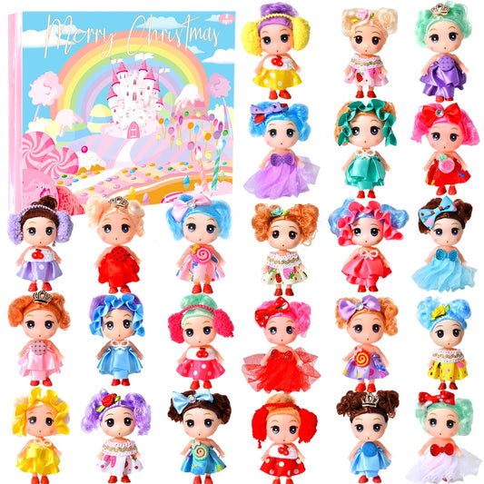 Advent Calendar 2025 for Girls - Christmas Princess Dolls 24-Day Countdown - Perfect Christmas Gifts for Toddlers and Kids Fun and Festive Holiday Experience
