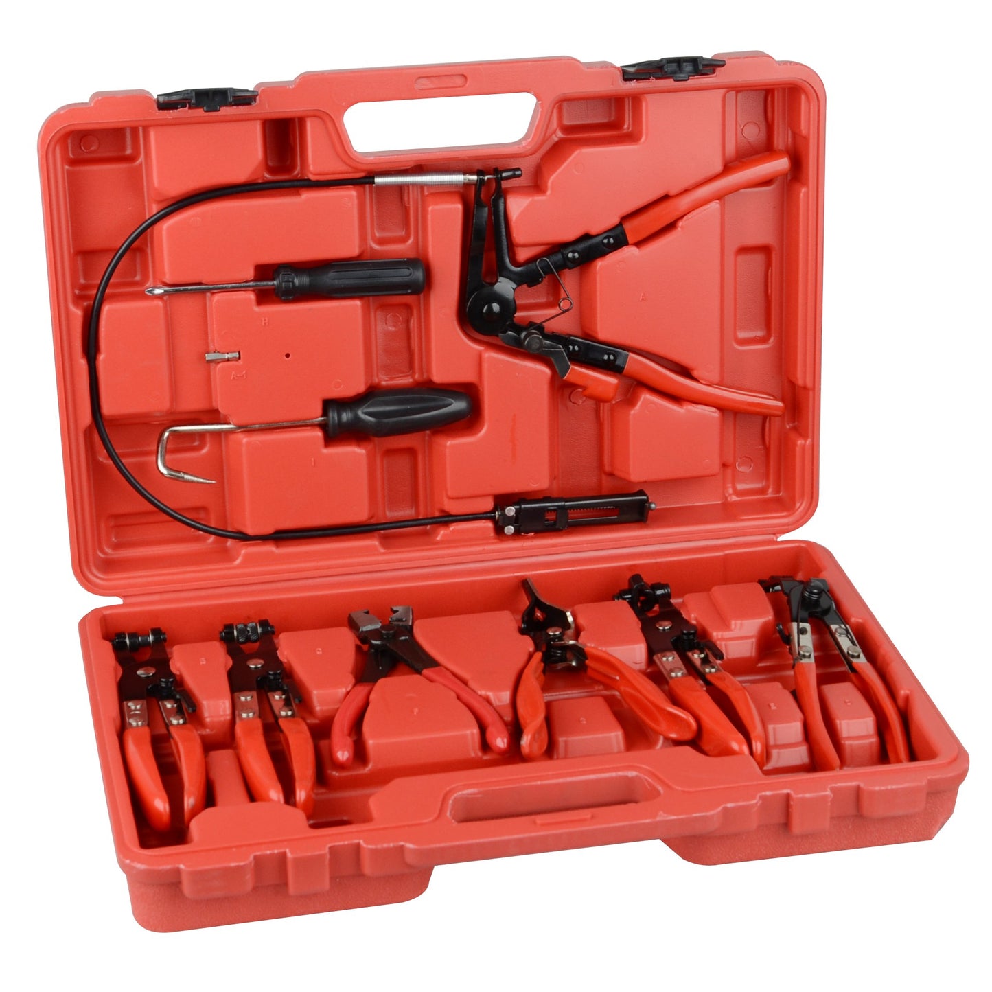 DAYUAN 9pcs Wire Long Reach Hose Clamp Pliers Set Fuel Oil Water Hose Auto Tools