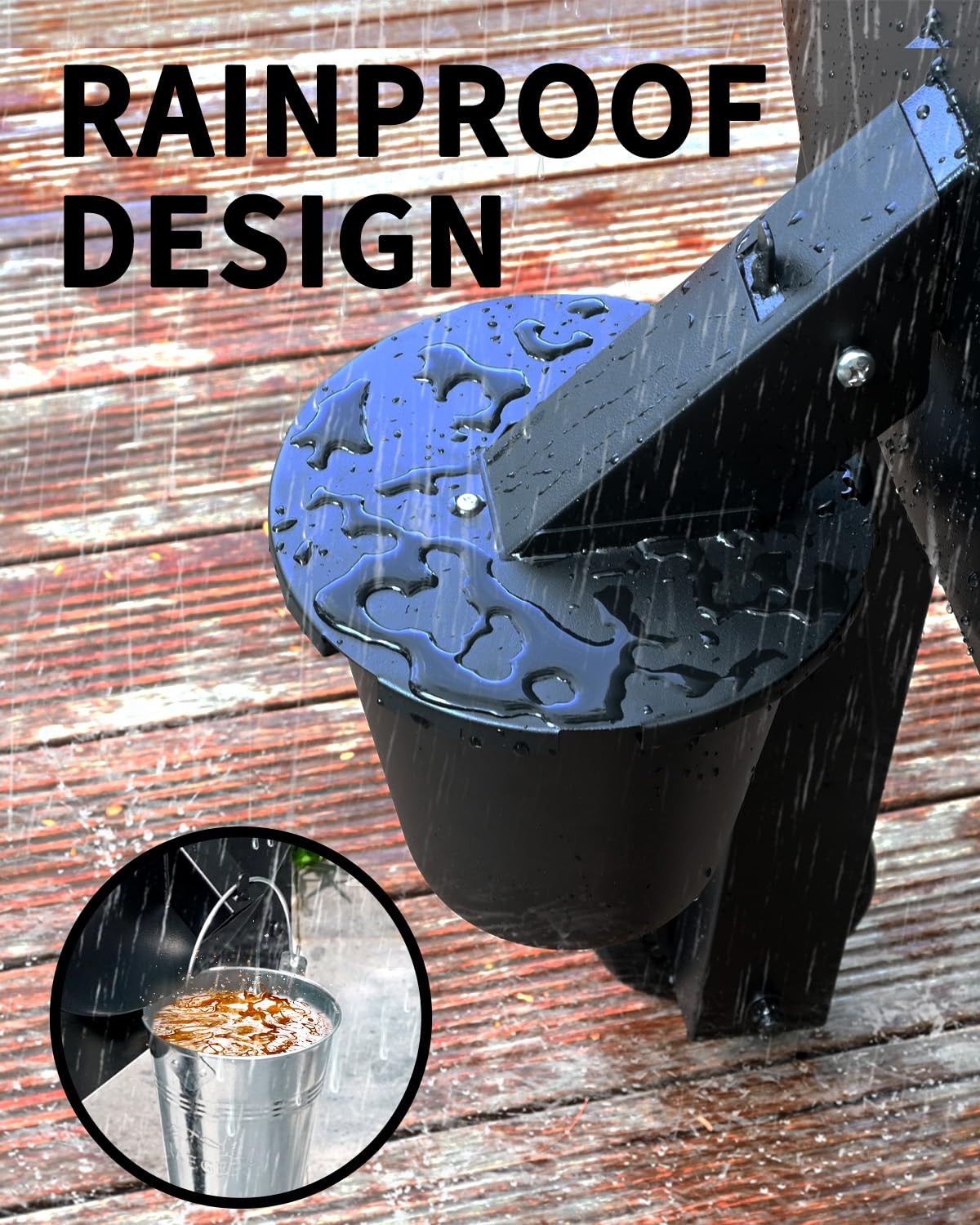 Grease Bucket with Lid & Silicone Liner, Upgraded Grill Accessories, Replacement Drip Bucket for Traeger Smokers & Grills