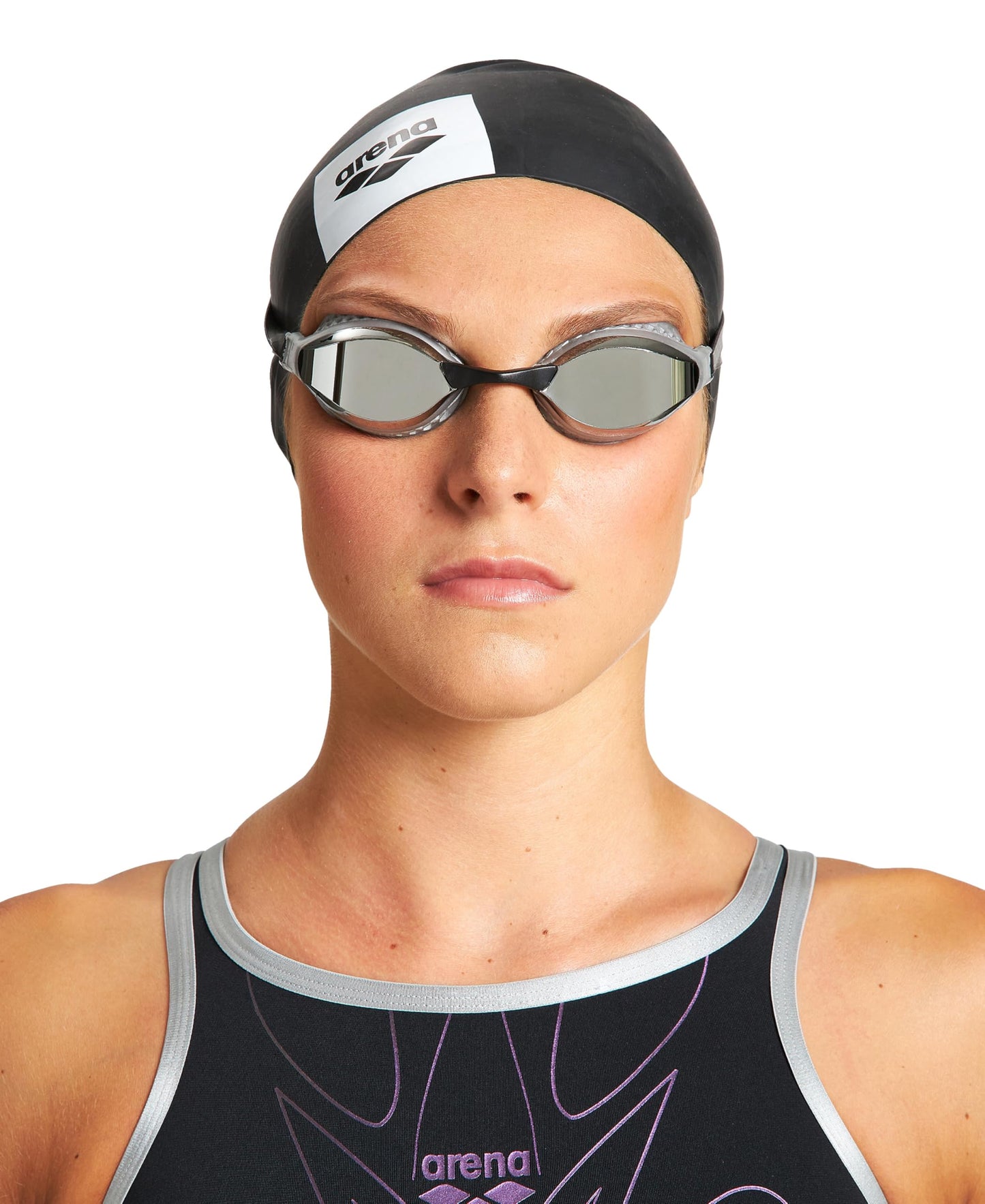 arena Air-Speed Anti-Fog Swim Goggles for Men and Women, Silver Mirror/Silver
