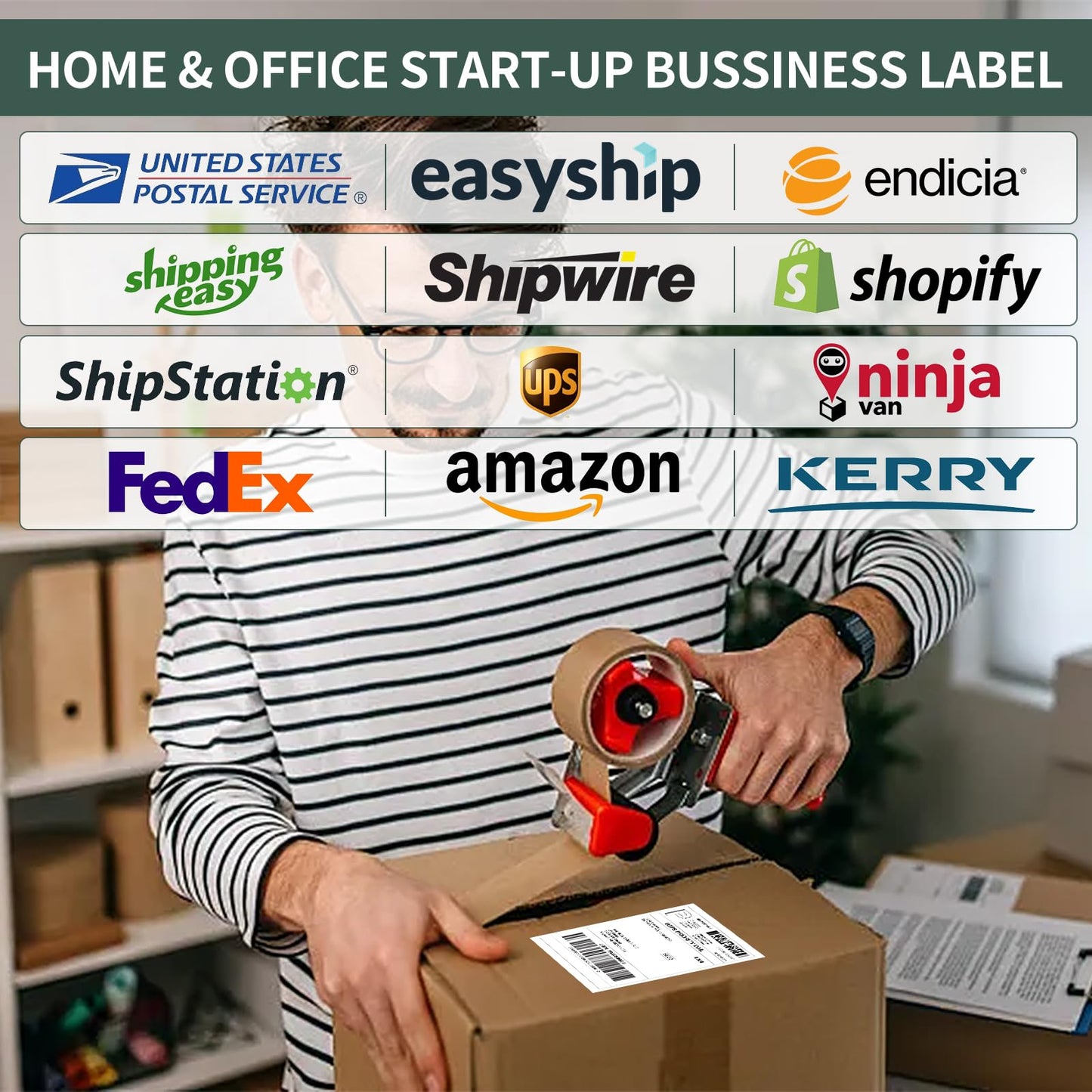 4”x6” Thermal Labels Shipping Labels, BESTIKER 4”x6” Direct Thermal Labels 4 Rolls, Compatible Zebra 2844 Rollo Thermal Printer Label 4x6 with Perforated, 250 Labels/Roll, 1” Core, Total 1000 Labels